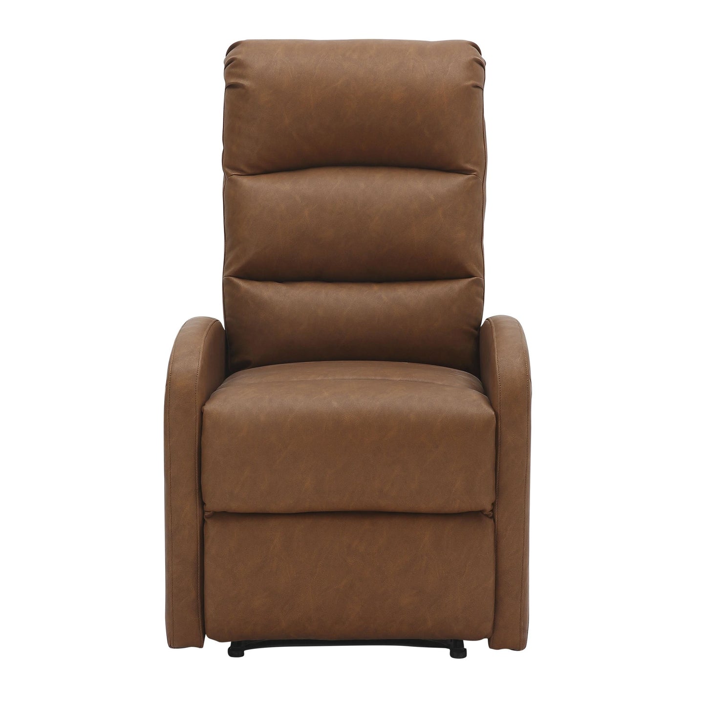 Majestic Office Furniture Contemporary Recliner Chair in Beige Faux Leather