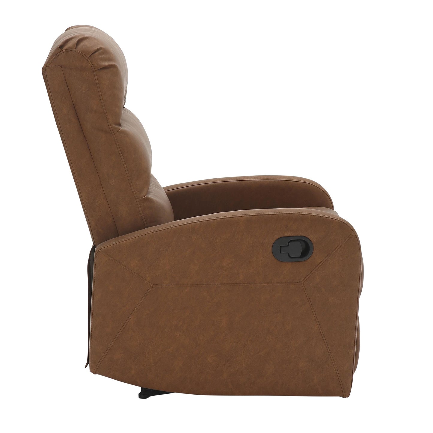 Majestic Office Furniture Contemporary Recliner Chair in Beige Faux Leather