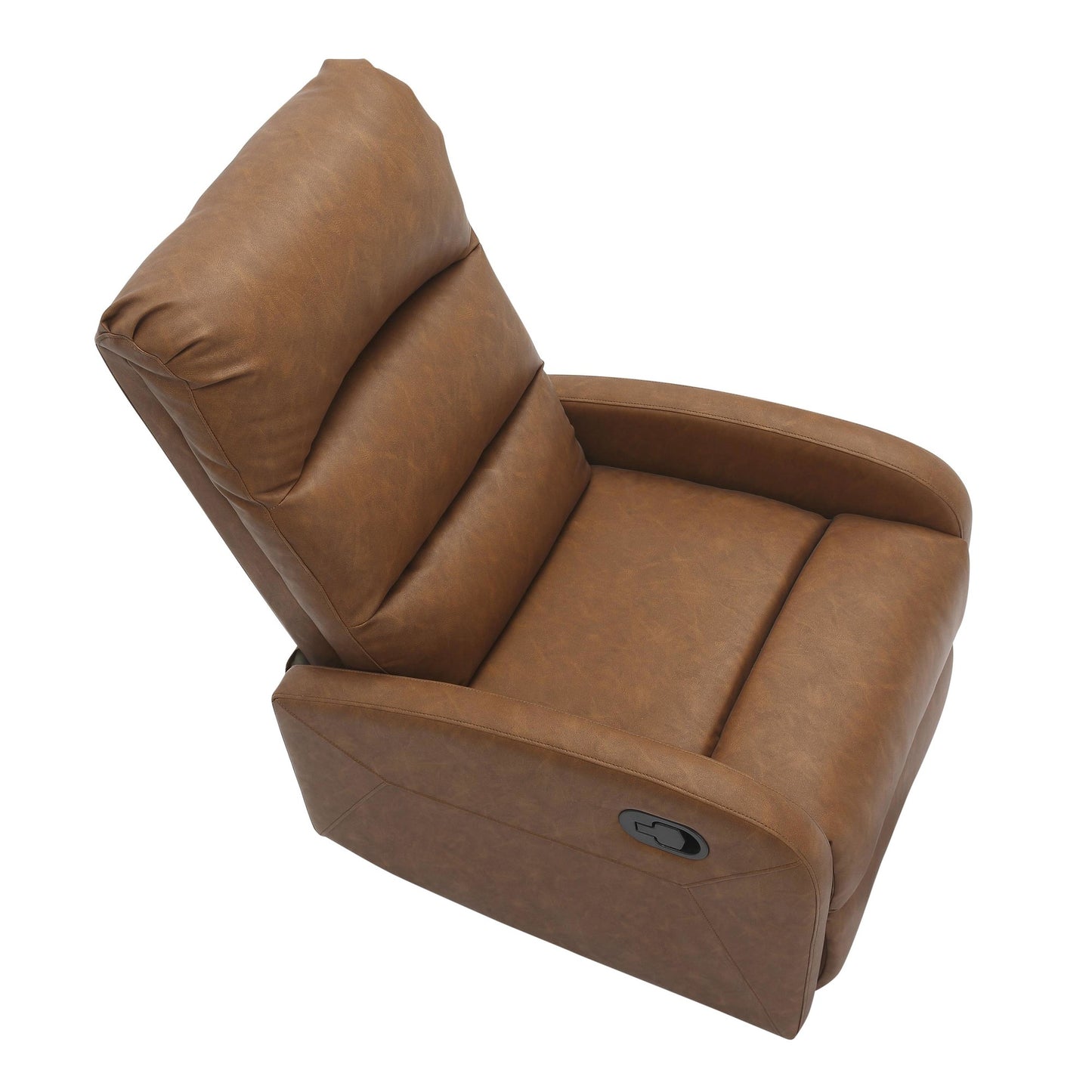 Majestic Office Furniture Contemporary Recliner Chair in Beige Faux Leather