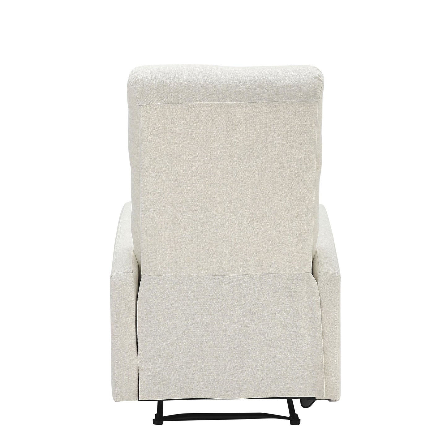 Majestic Office Furniture Contemporary Recliner Chair in Beige Faux Leather