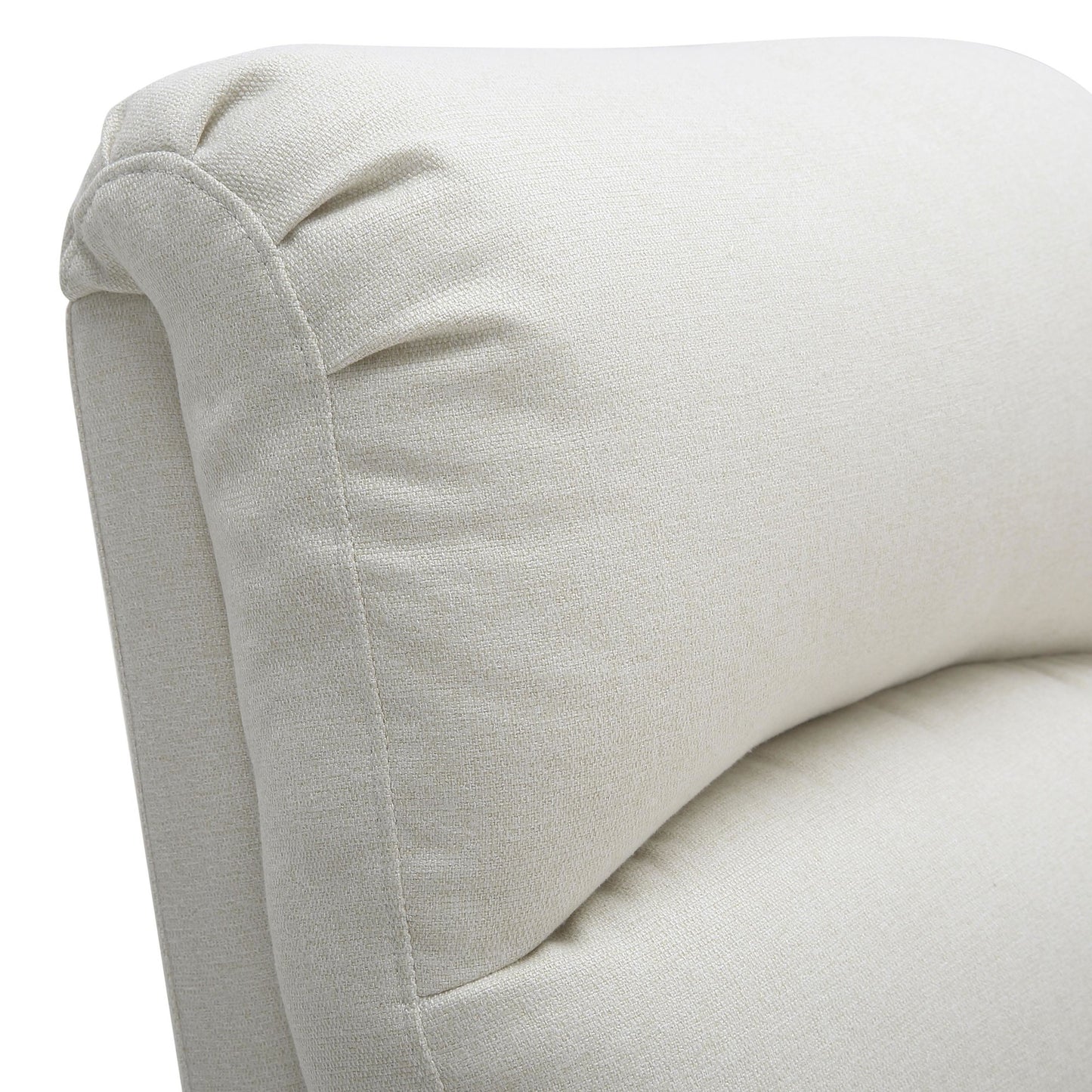 Majestic Office Furniture Contemporary Recliner Chair in Beige Faux Leather