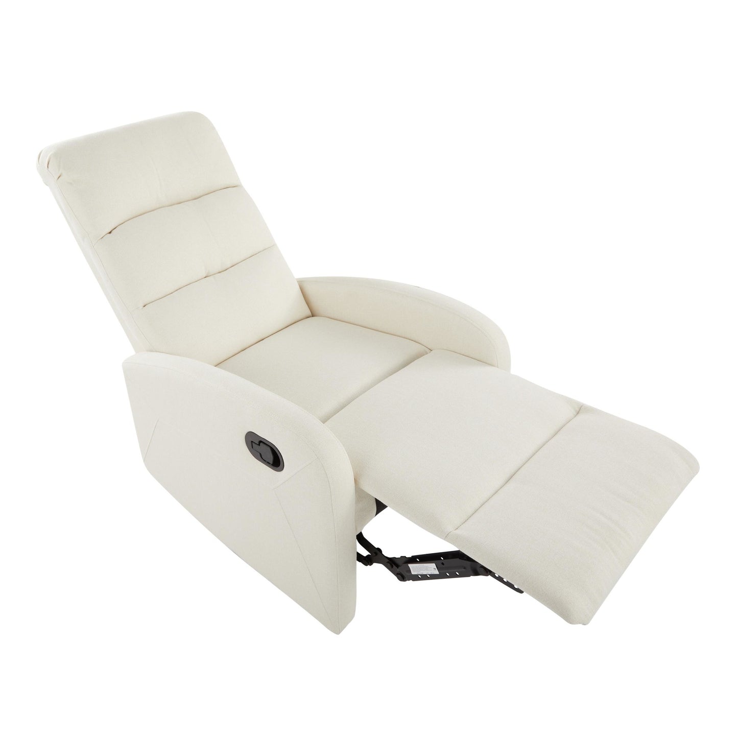 Majestic Office Furniture Contemporary Recliner Chair in Beige Faux Leather