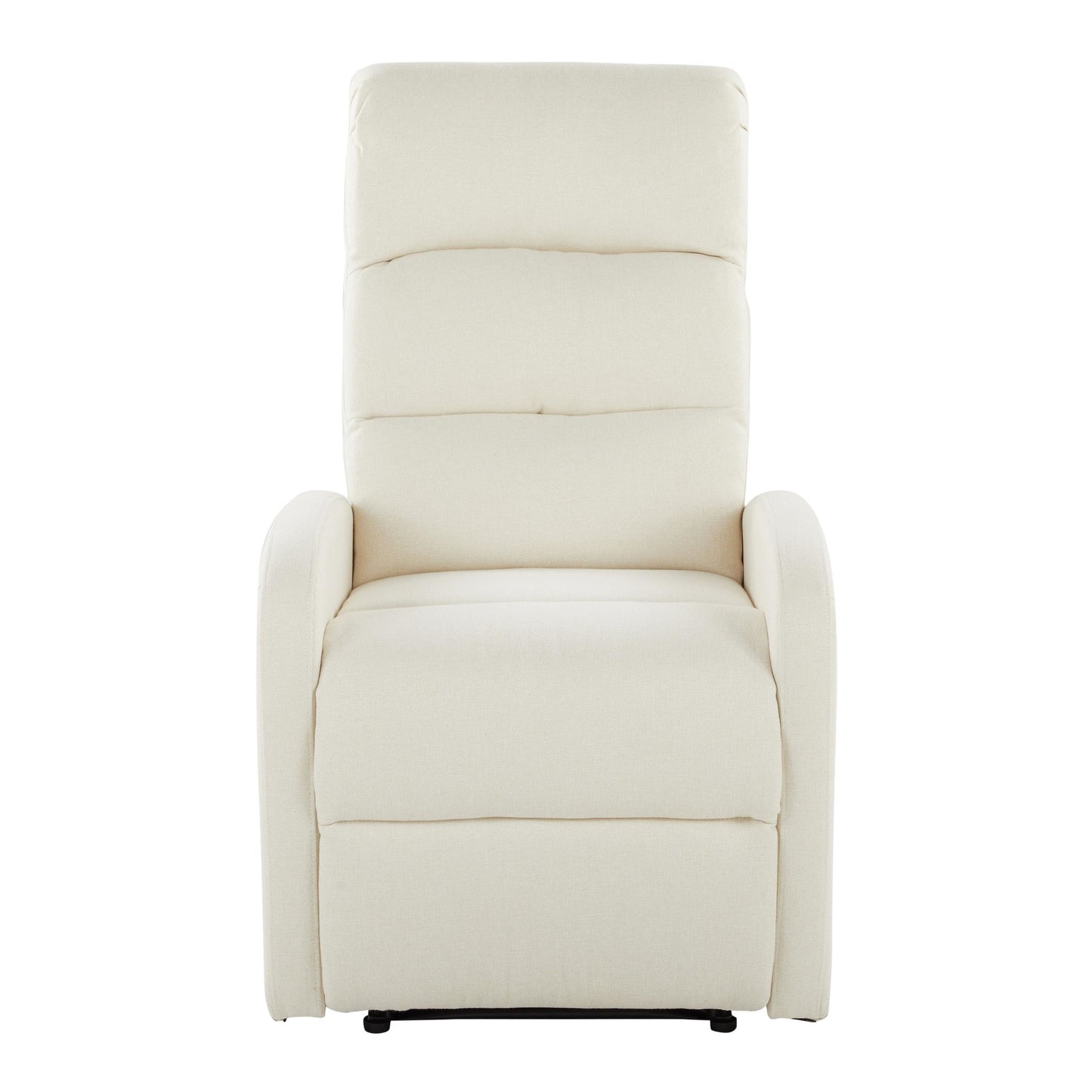 Majestic Office Furniture Contemporary Recliner Chair in Beige Faux Leather