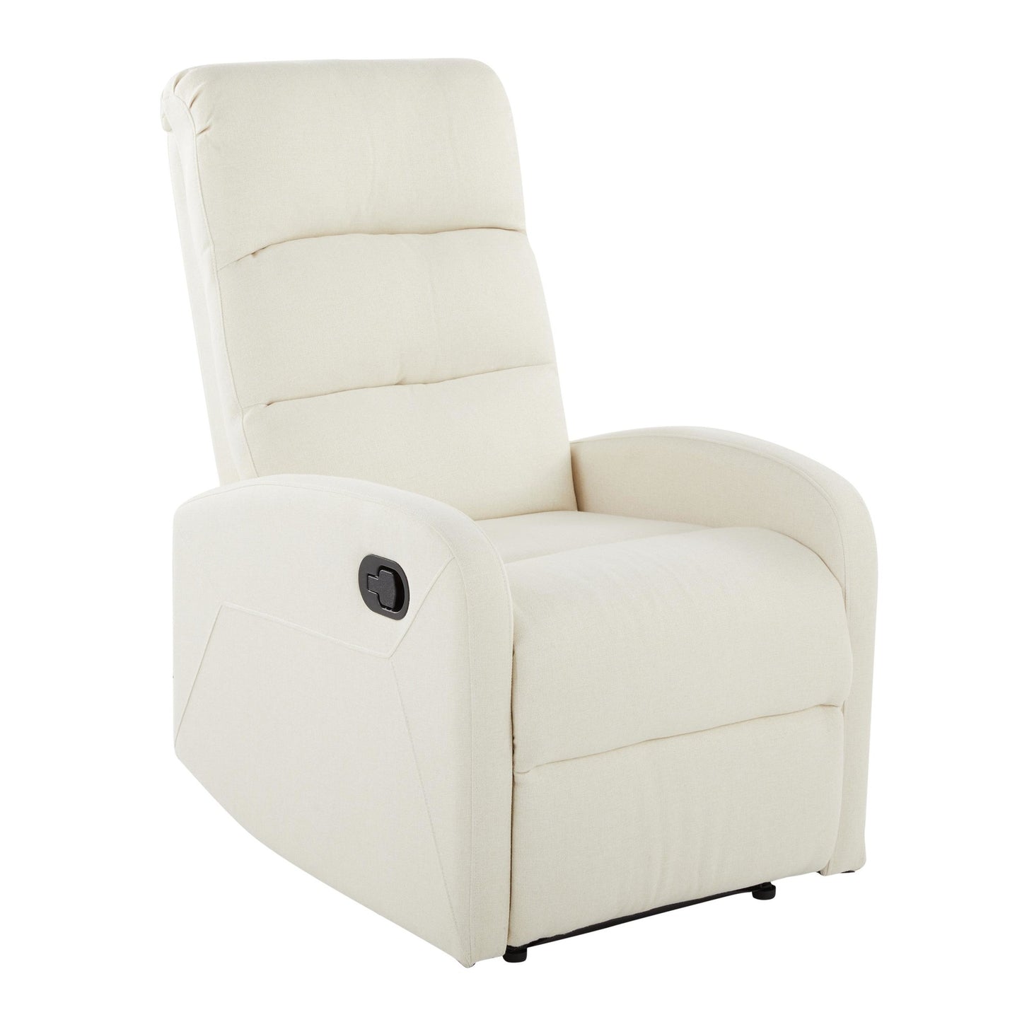 Majestic Office Furniture Contemporary Recliner Chair in Beige Faux Leather