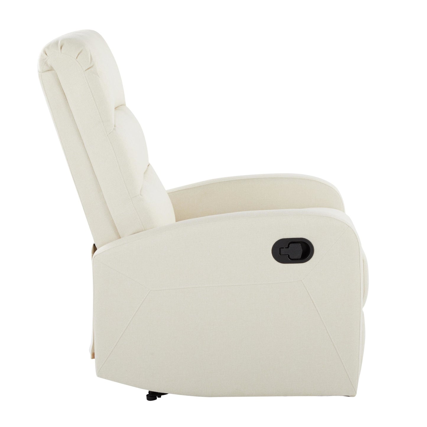 Majestic Office Furniture Contemporary Recliner Chair in Beige Faux Leather