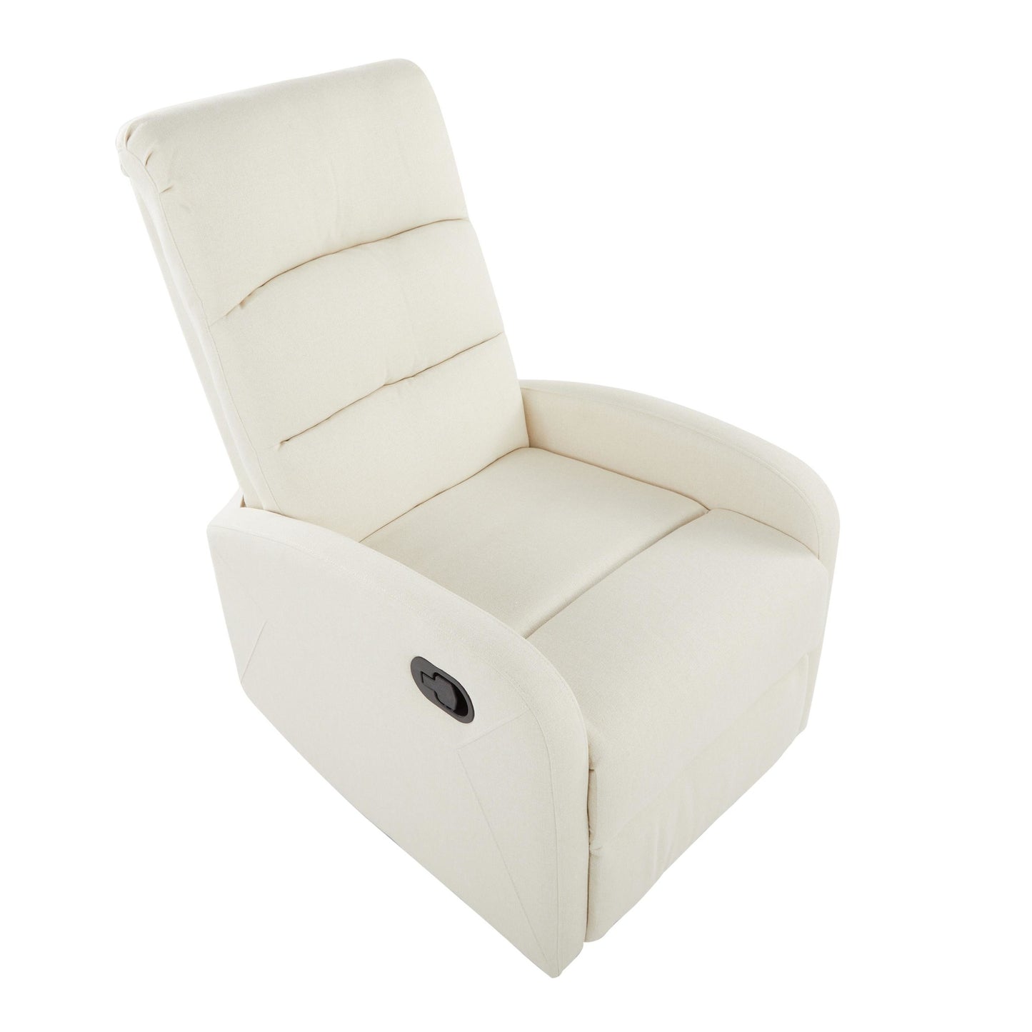 Majestic Office Furniture Contemporary Recliner Chair in Beige Faux Leather