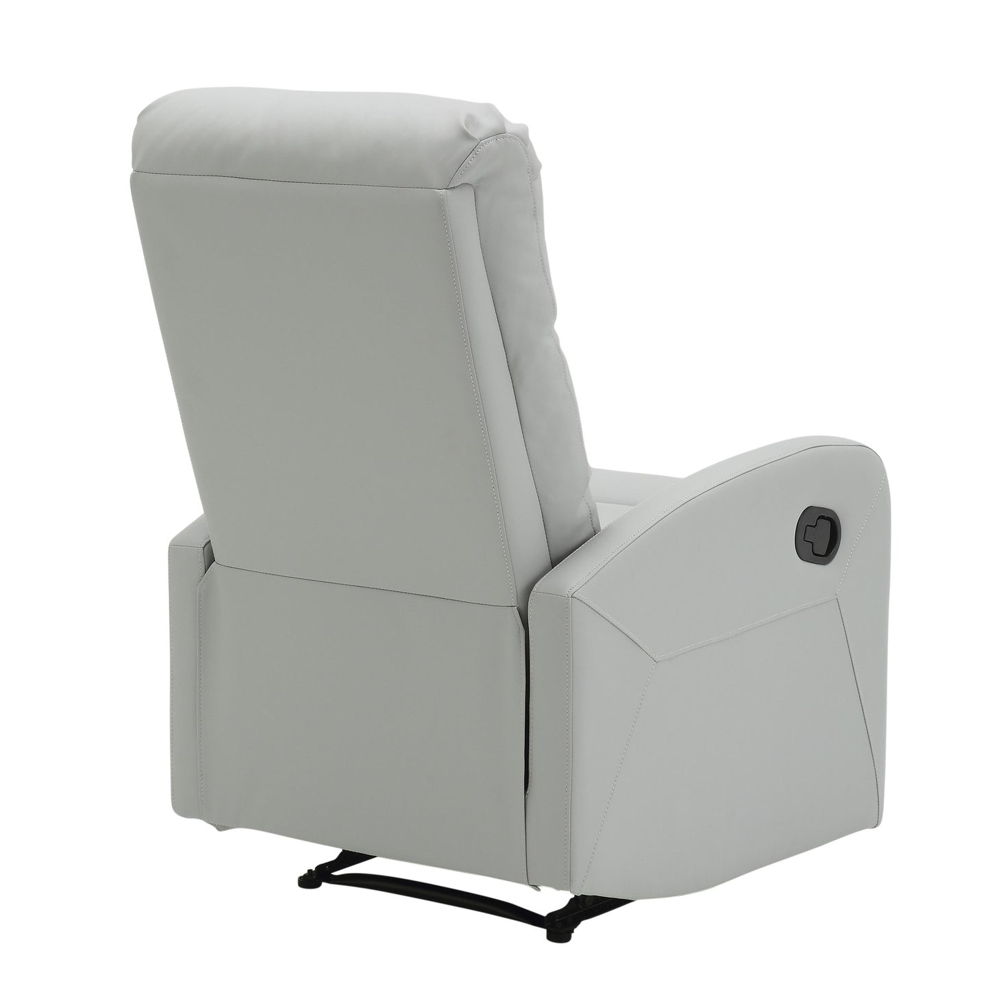 Majestic Office Furniture Contemporary Recliner Chair in Beige Faux Leather