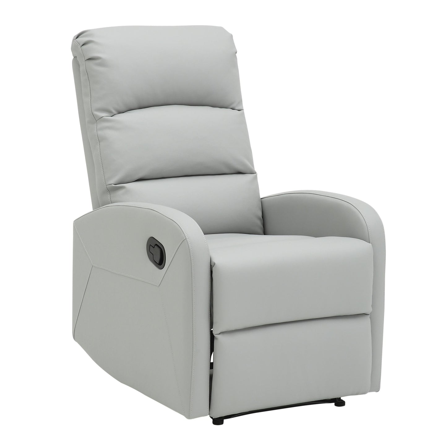 Majestic Office Furniture Contemporary Recliner Chair in Beige Faux Leather