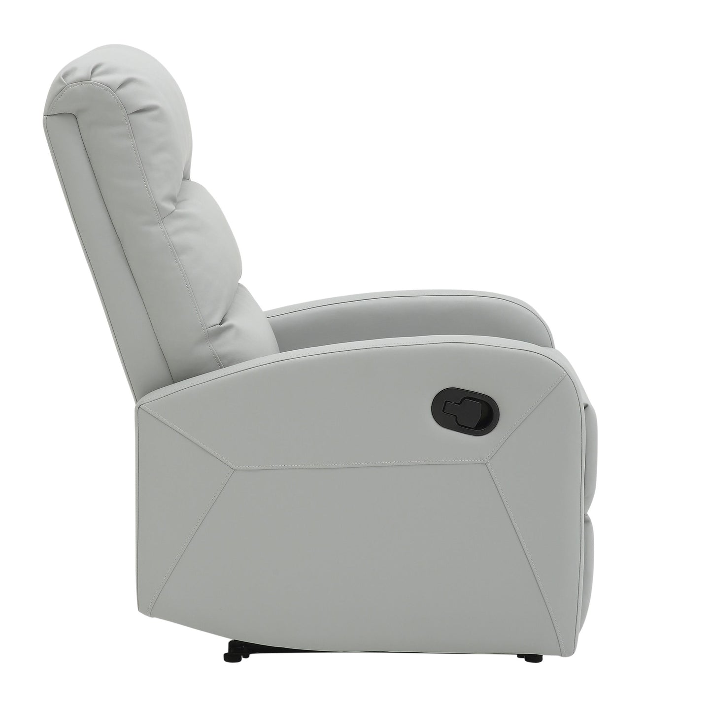 Majestic Office Furniture Contemporary Recliner Chair in Beige Faux Leather