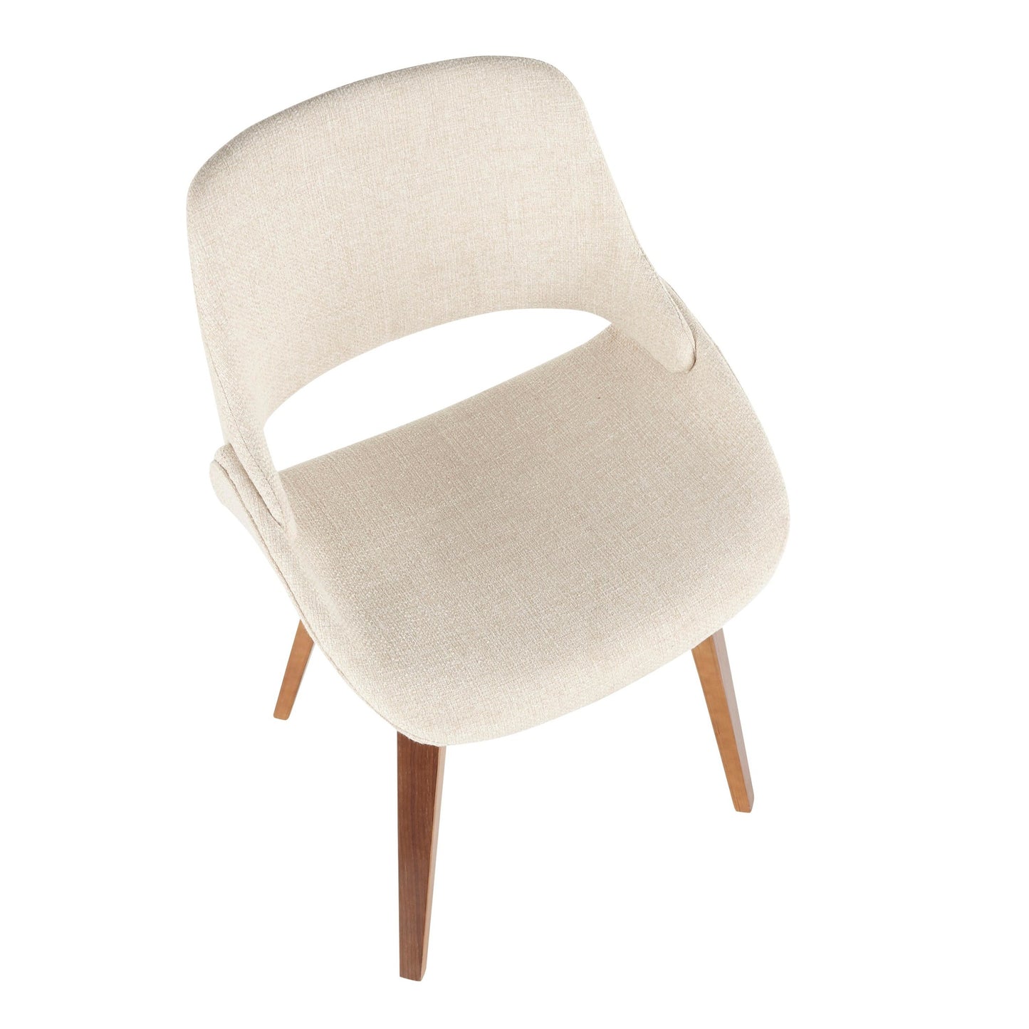 Mid-Century Modern Dining/Accent Chair in Walnut and Charcoal Fabric by Majestic Office Furniture - Set of 2