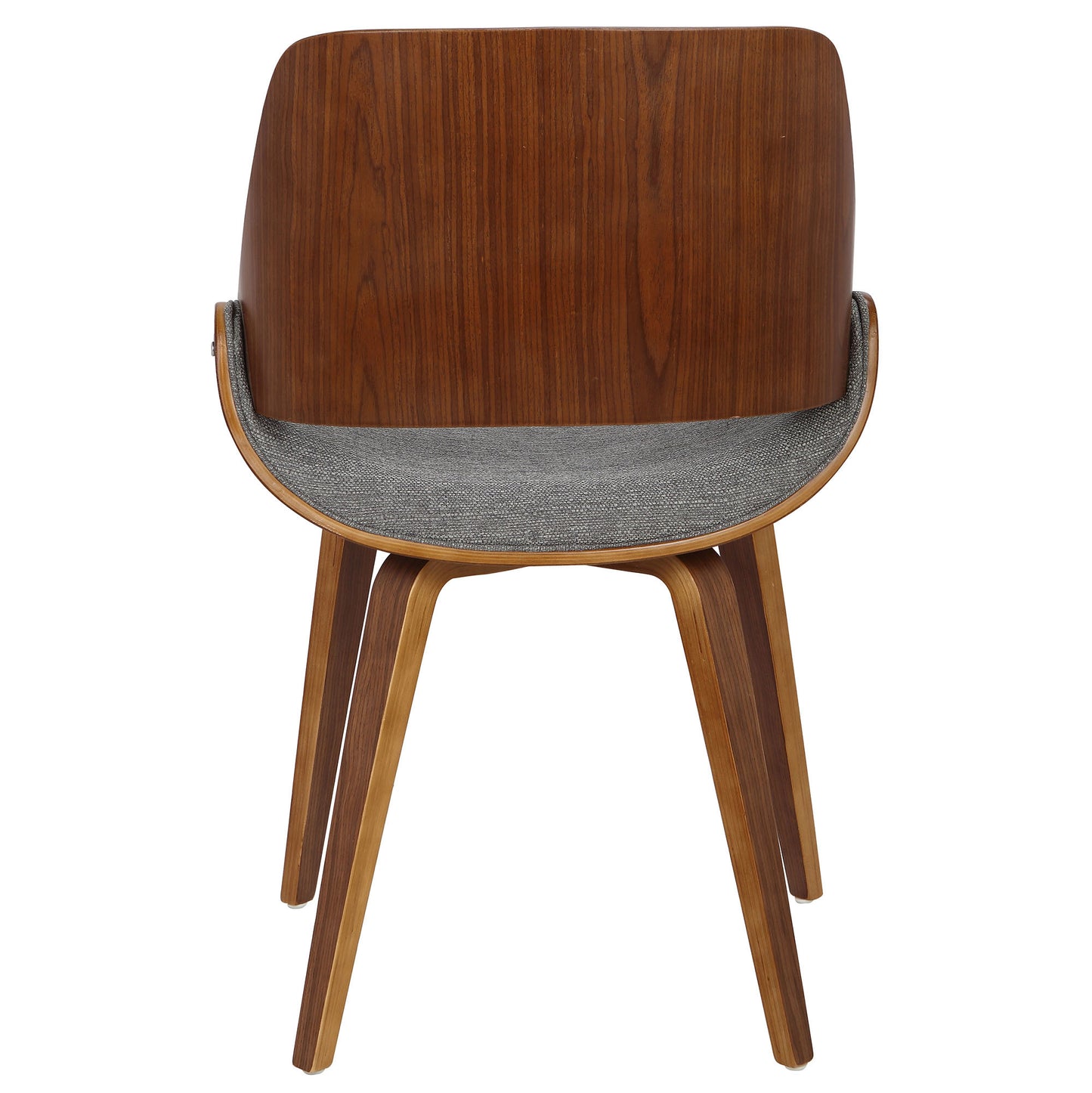 Majestic Office Furniture Mid-Century Modern Dining/Accent Chair in Walnut and Denim Blue