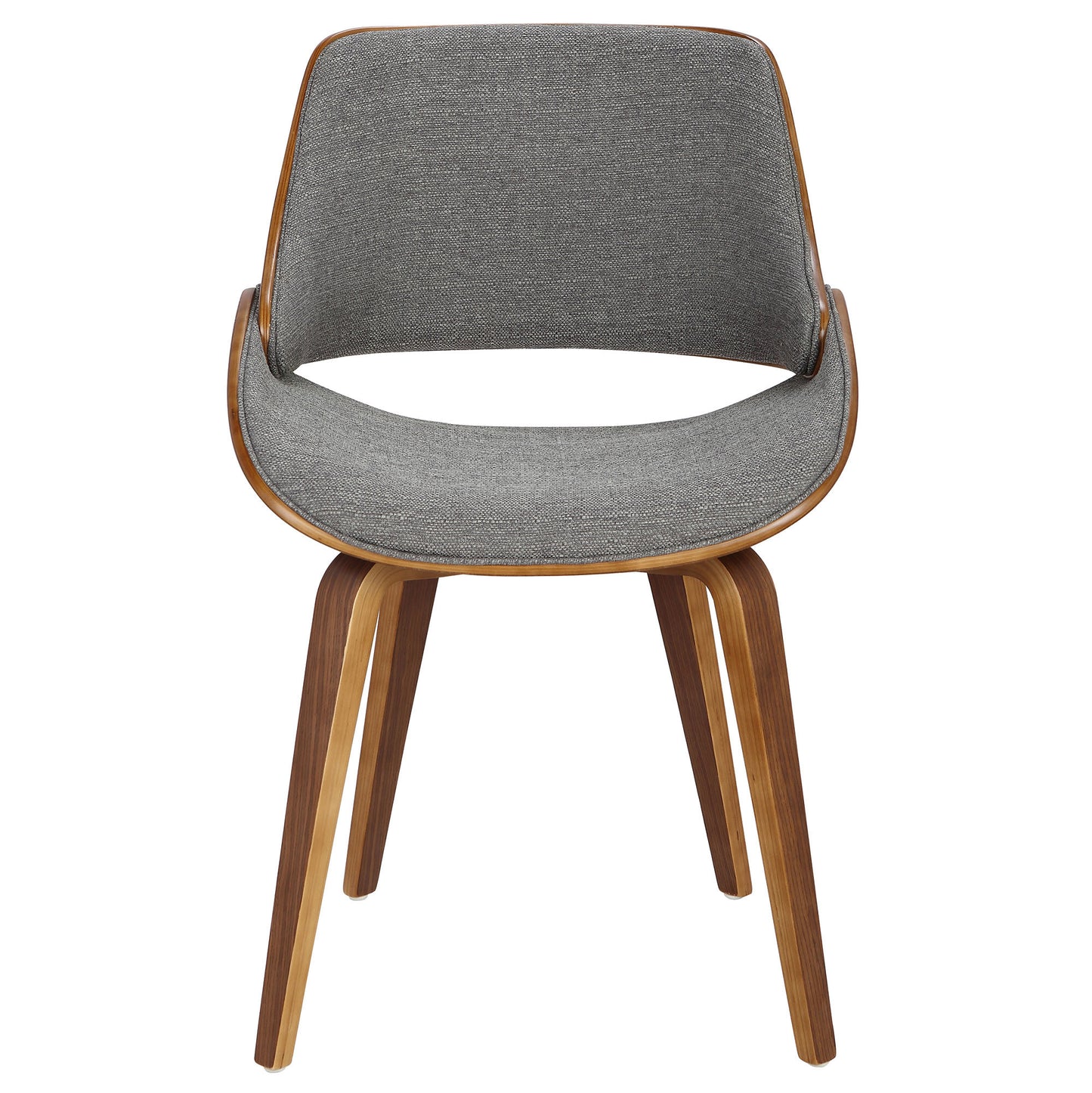 Majestic Office Furniture Mid-Century Modern Dining/Accent Chair in Walnut and Denim Blue