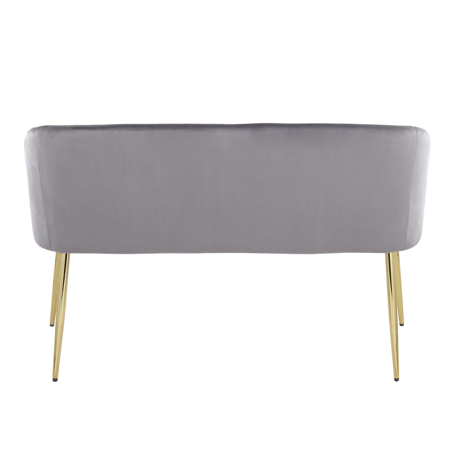Fran Glam Bench in Gold Steel and Black Velvet