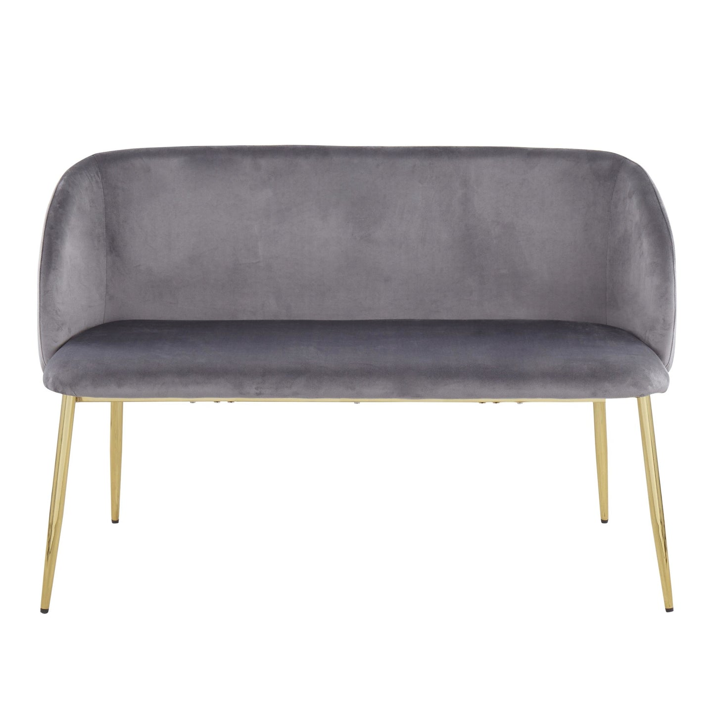 Fran Glam Bench in Gold Steel and Black Velvet