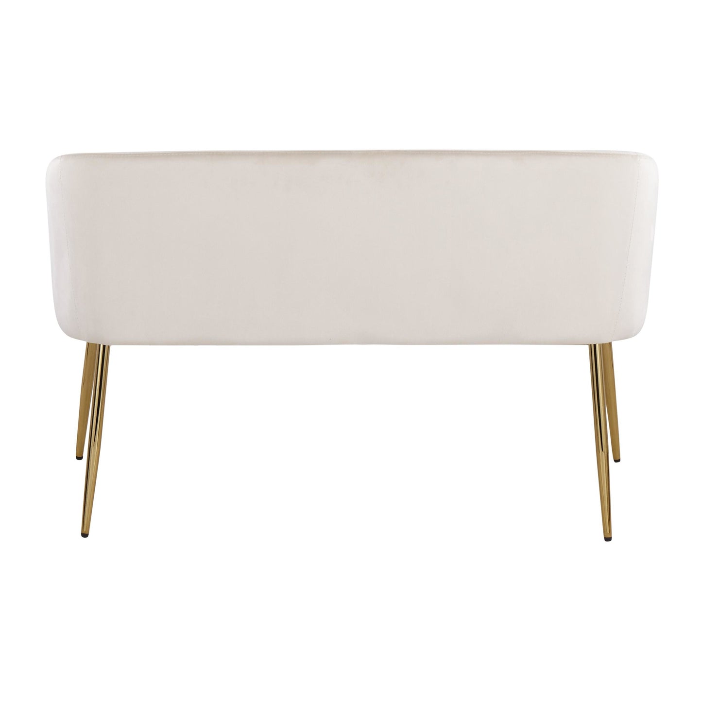 Fran Glam Bench in Gold Steel and Black Velvet