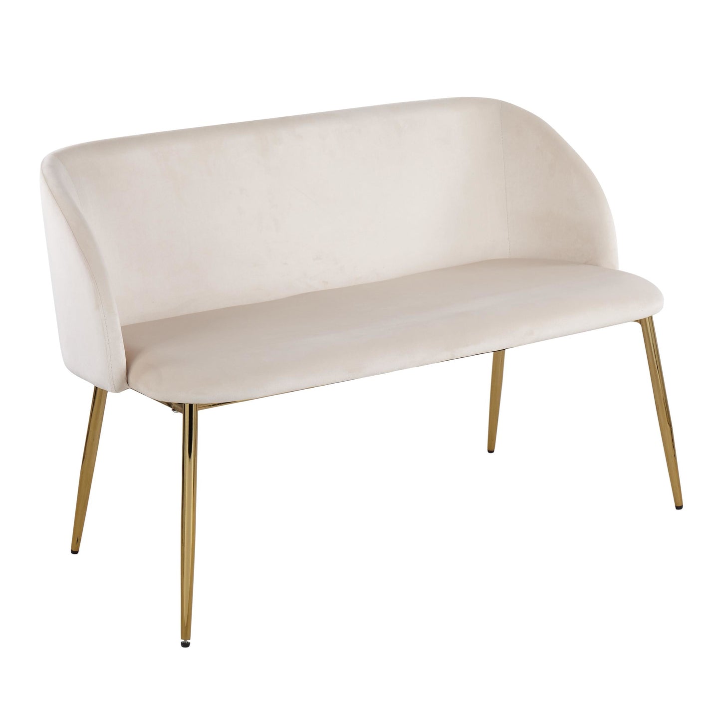 Fran Glam Bench in Gold Steel and Black Velvet