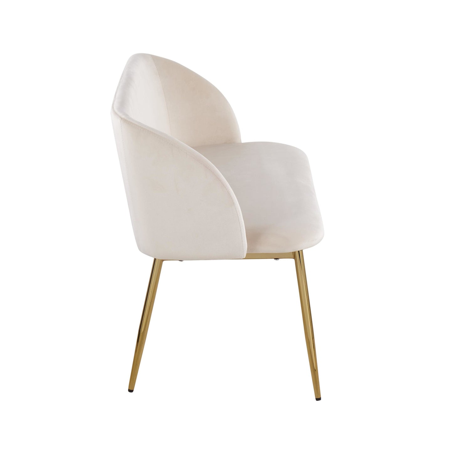 Fran Glam Bench in Gold Steel and Black Velvet