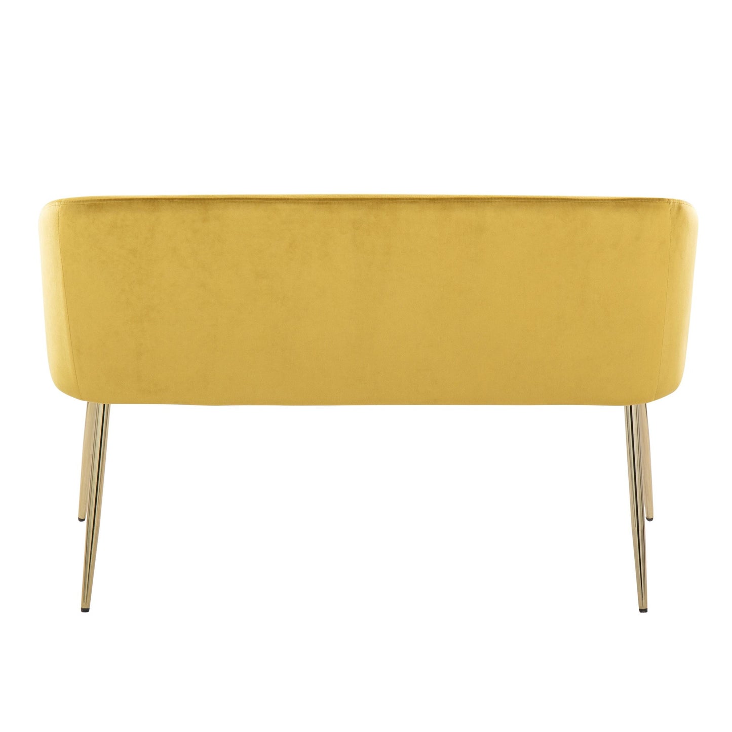 Fran Glam Bench in Gold Steel and Black Velvet