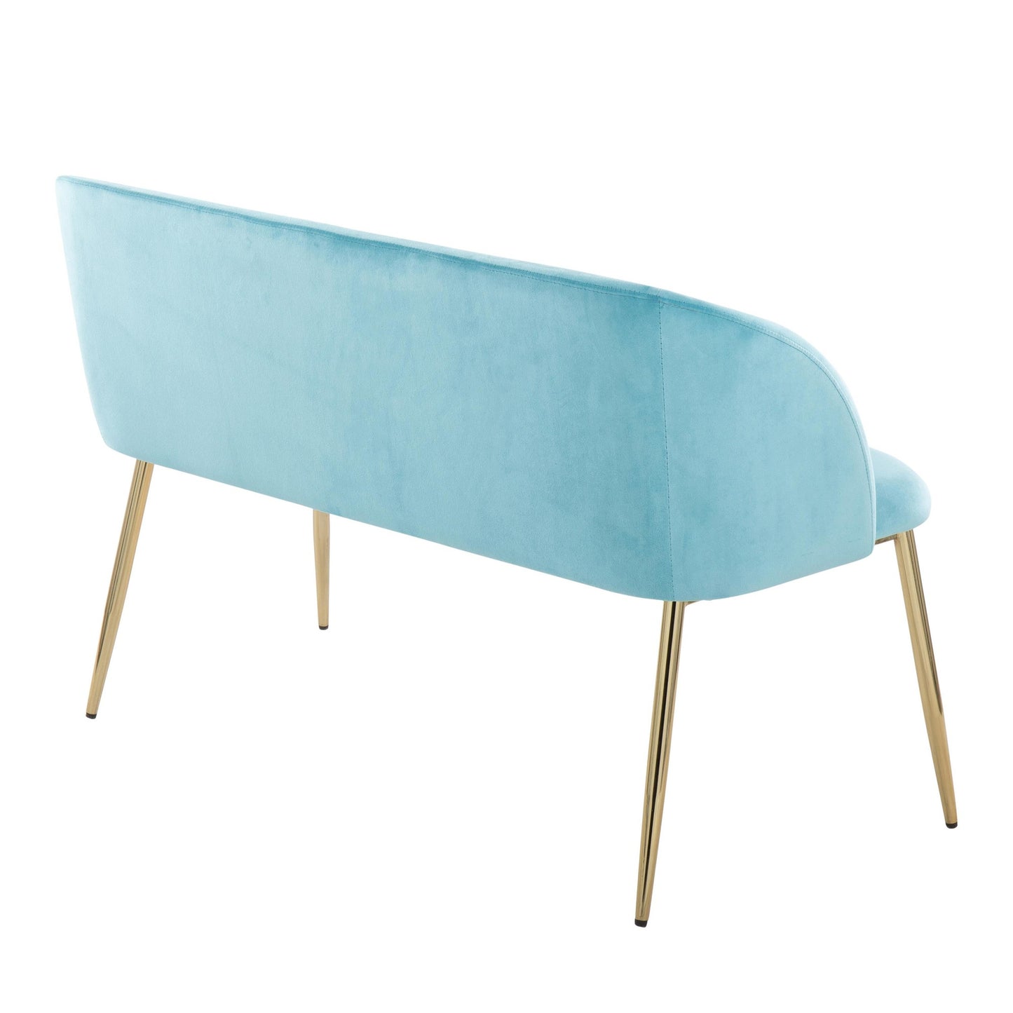 Fran Glam Bench in Gold Steel and Black Velvet