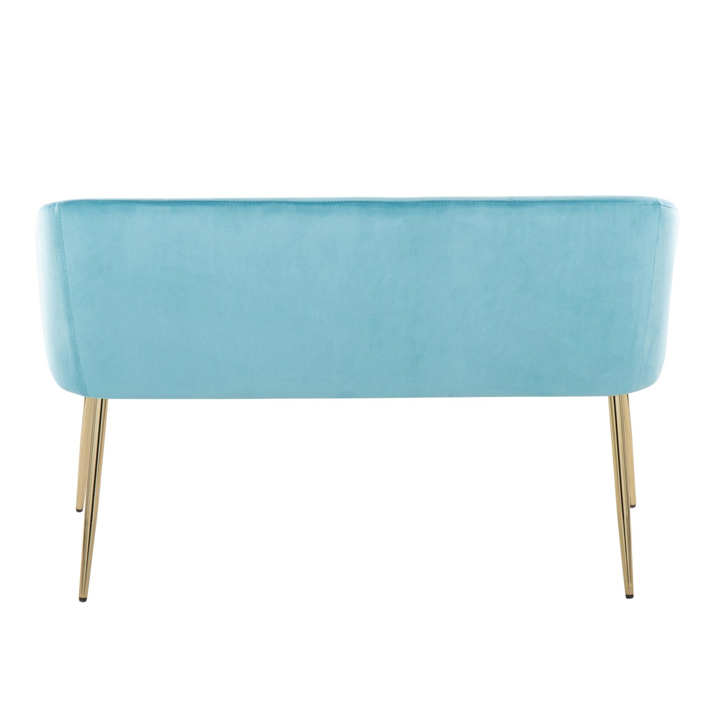Fran Glam Bench in Gold Steel and Black Velvet