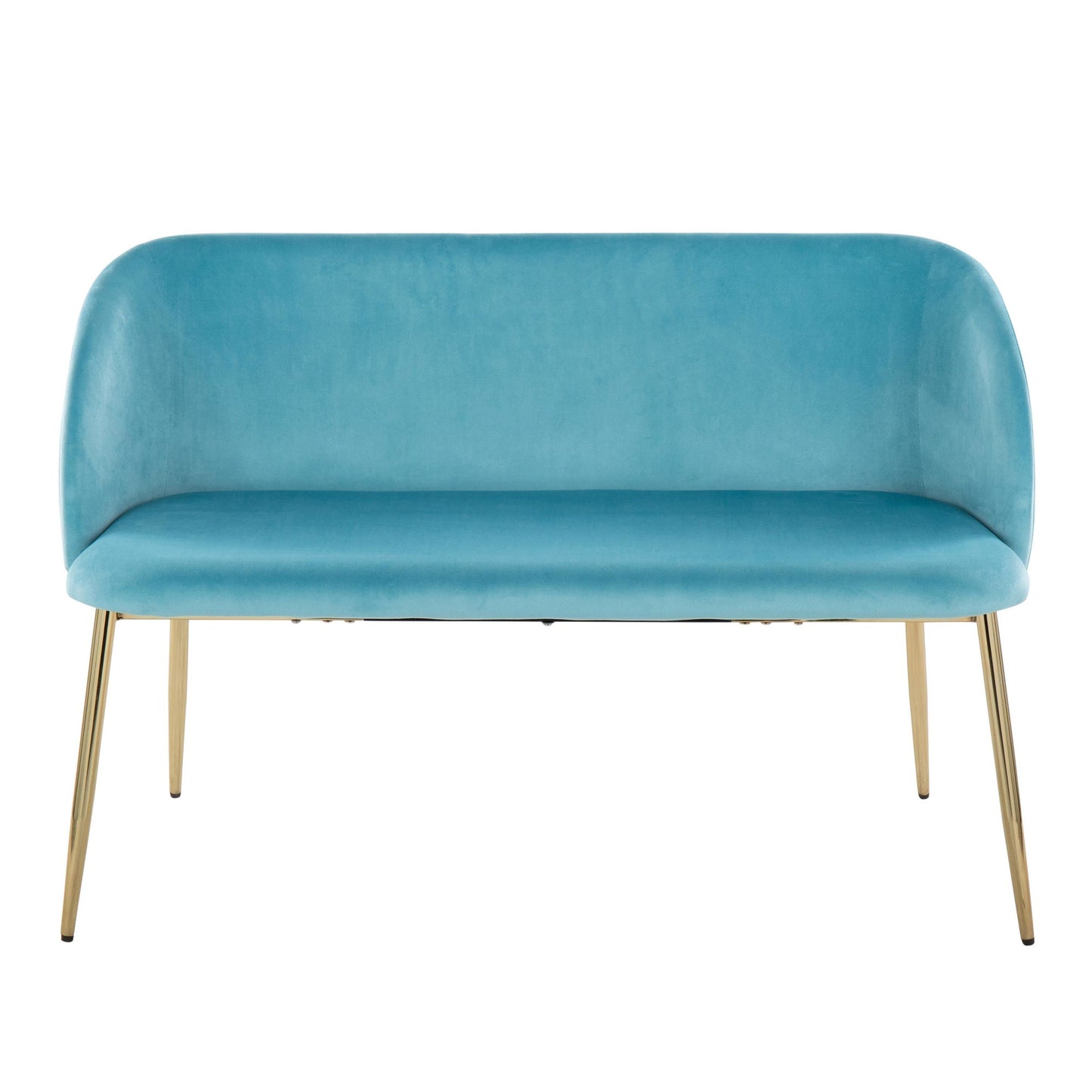 Fran Glam Bench in Gold Steel and Black Velvet