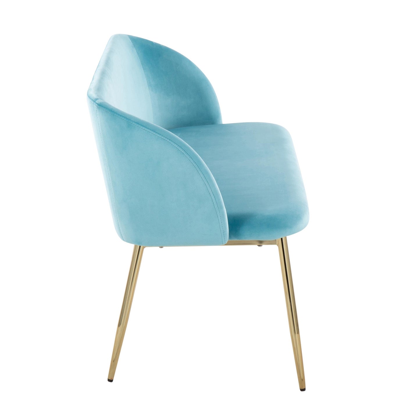 Fran Glam Bench in Gold Steel and Black Velvet
