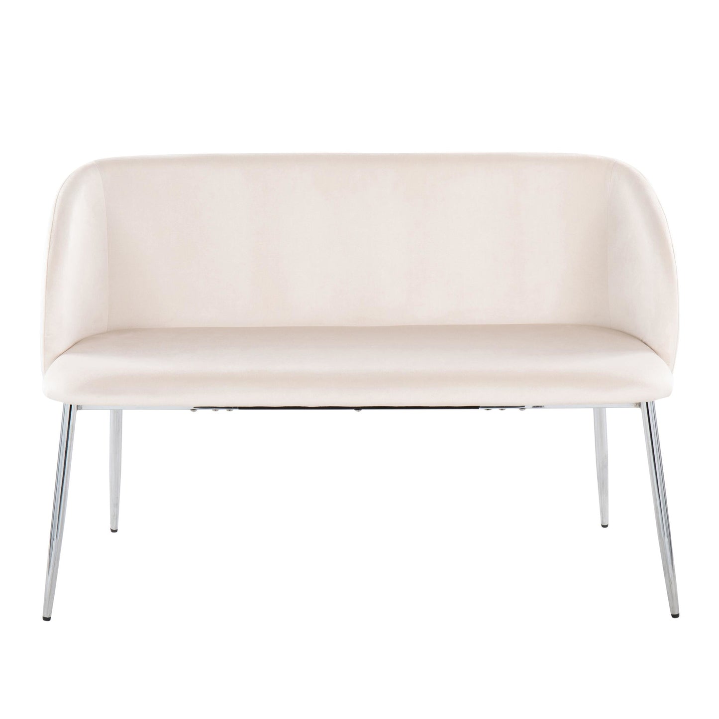 Fran Glam Bench in Gold Steel and Black Velvet