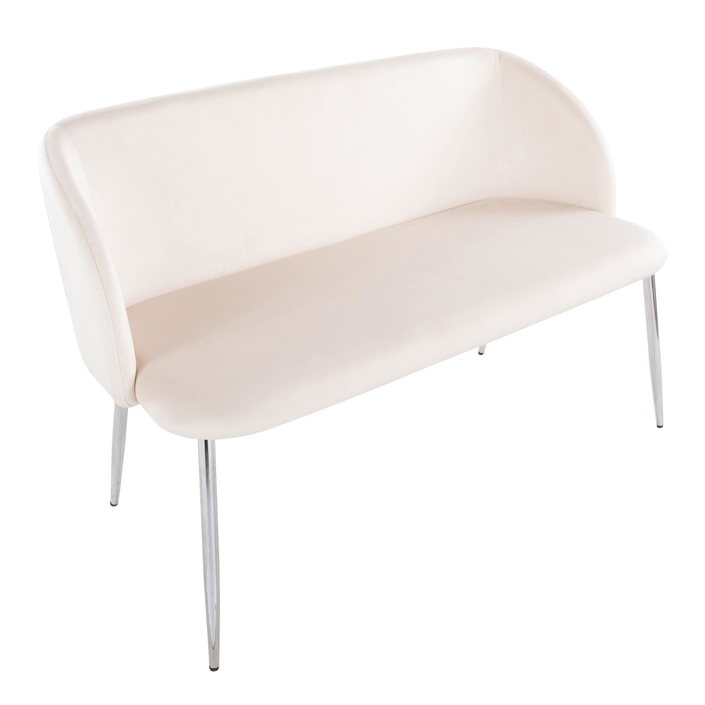 Fran Glam Bench in Gold Steel and Black Velvet