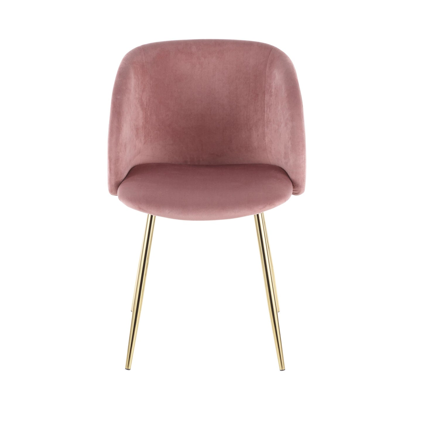 Majestic Office Furniture Contemporary Chair in Gold Metal and Black Velvet - Set of 2