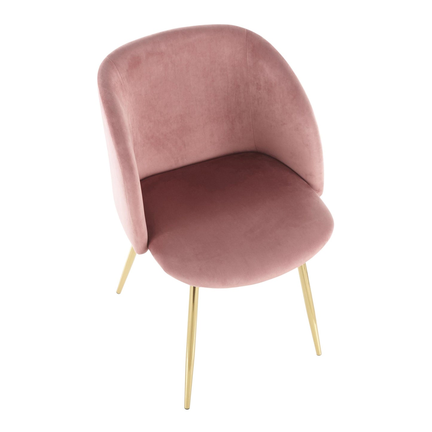 Majestic Office Furniture Contemporary Chair in Gold Metal and Black Velvet - Set of 2
