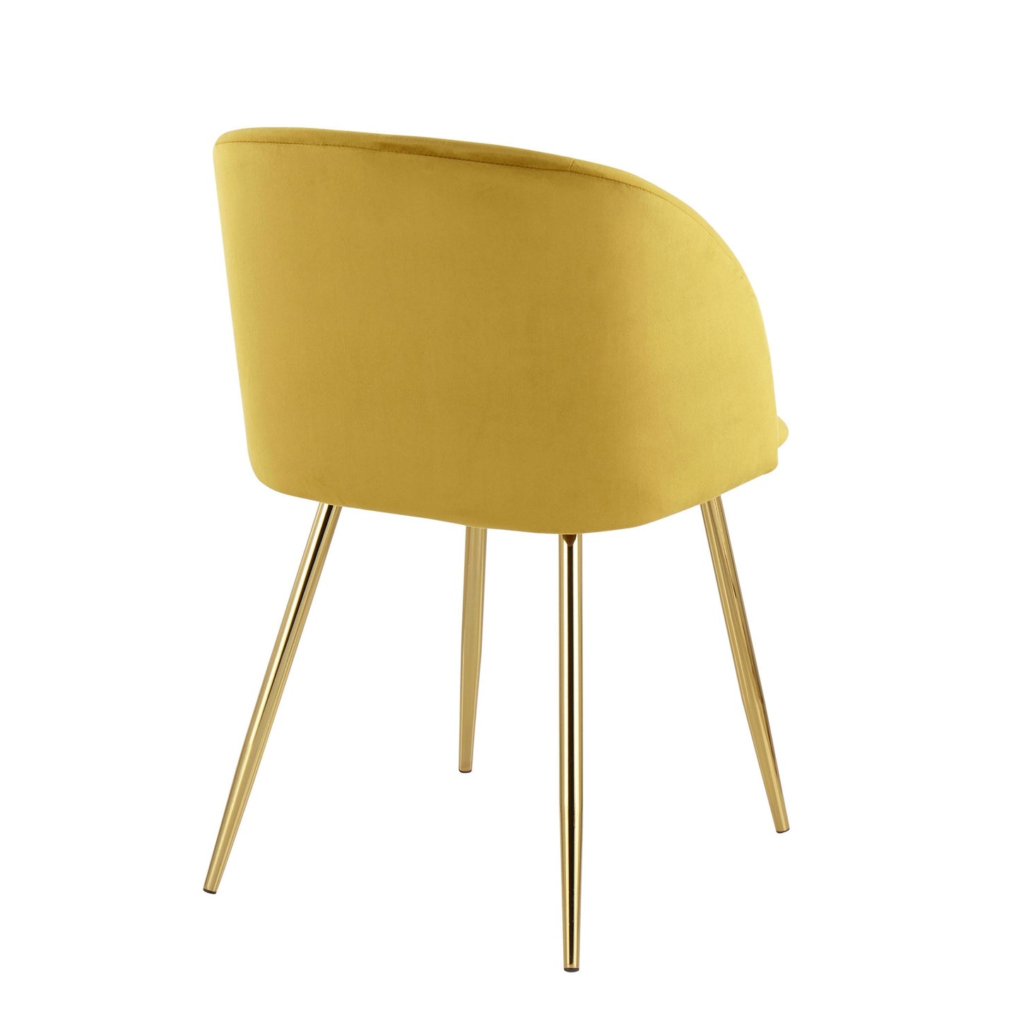 Majestic Office Furniture Contemporary Chair in Gold Metal and Black Velvet - Set of 2