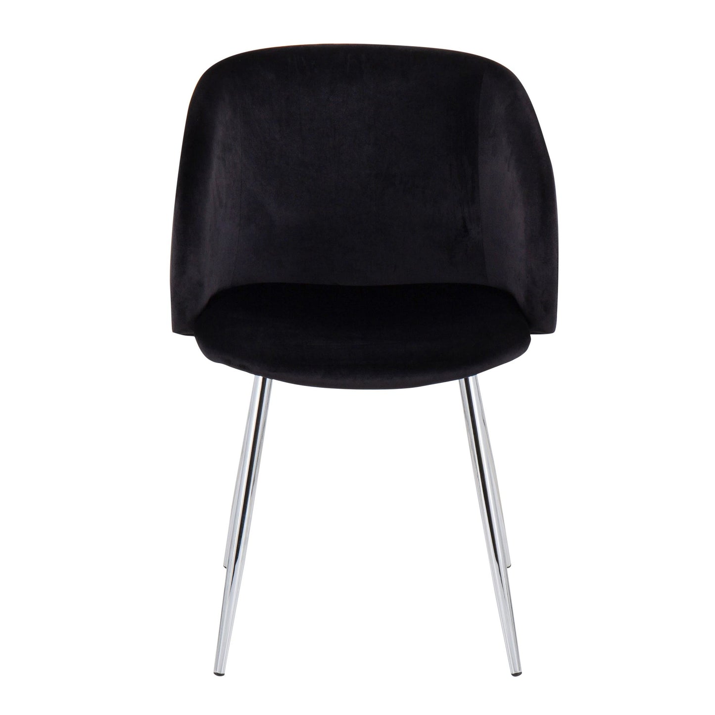 Majestic Office Furniture Contemporary Chair in Gold Metal and Black Velvet - Set of 2