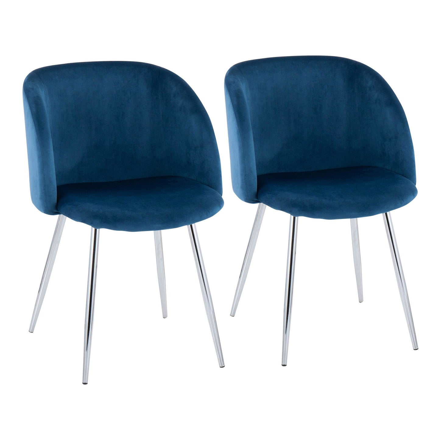 Majestic Office Furniture Contemporary Chair in Gold Metal and Black Velvet - Set of 2