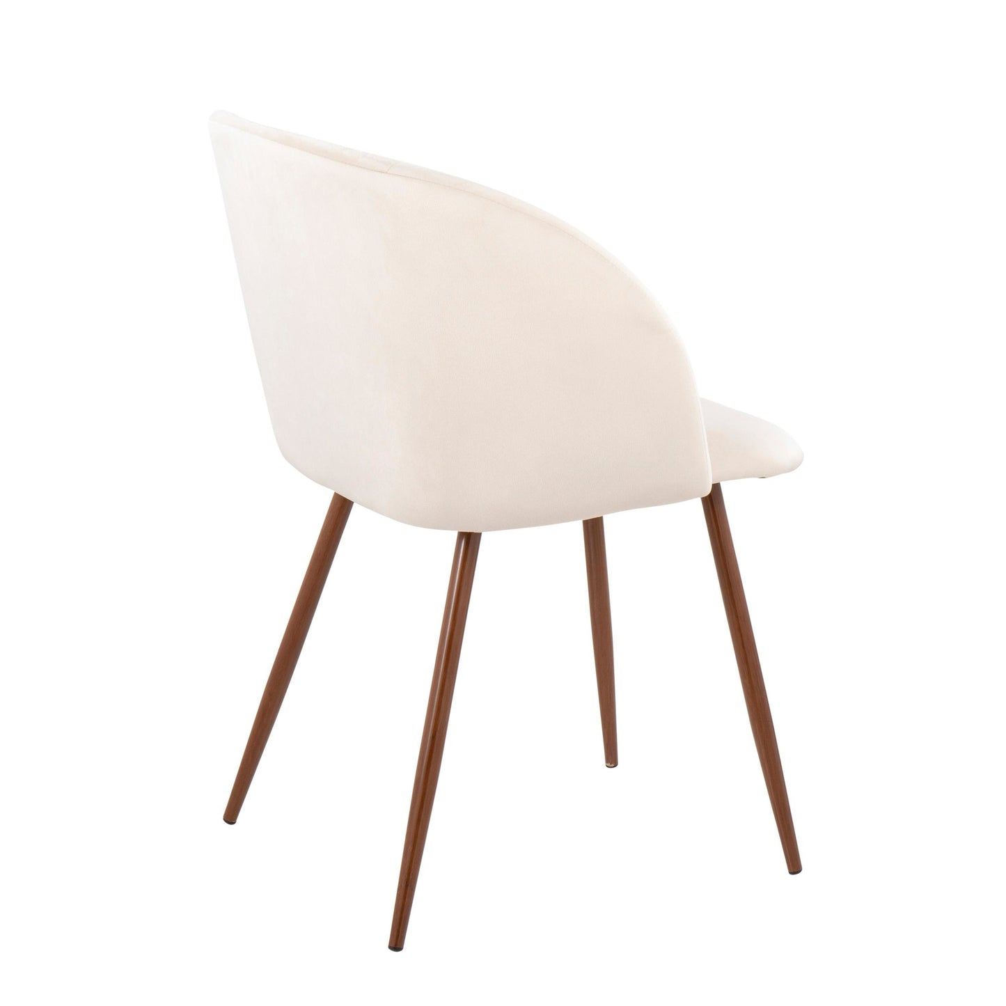 Majestic Office Furniture Contemporary Dining Chair in Walnut and Blue Velvet - Set of 2