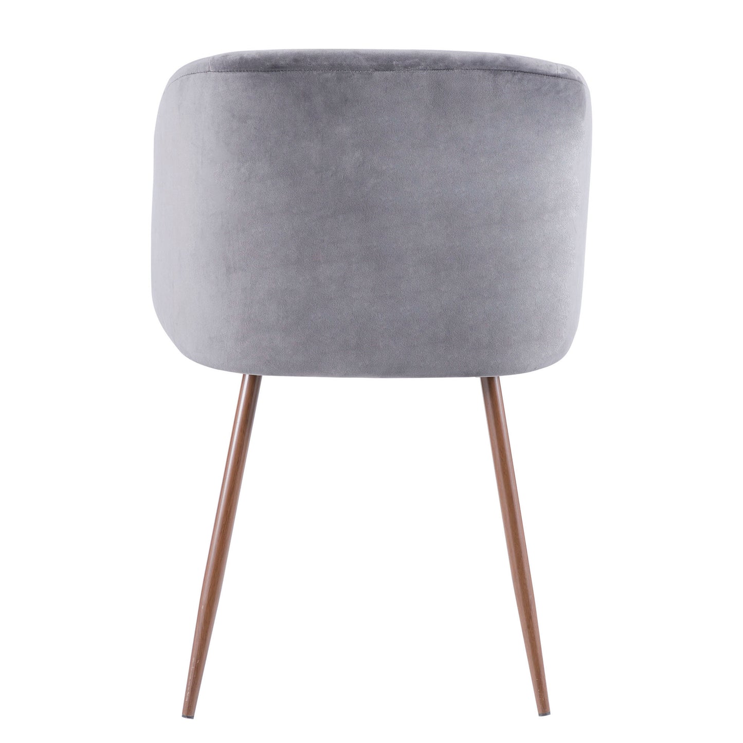 Majestic Office Furniture Contemporary Dining Chair in Walnut and Blue Velvet - Set of 2