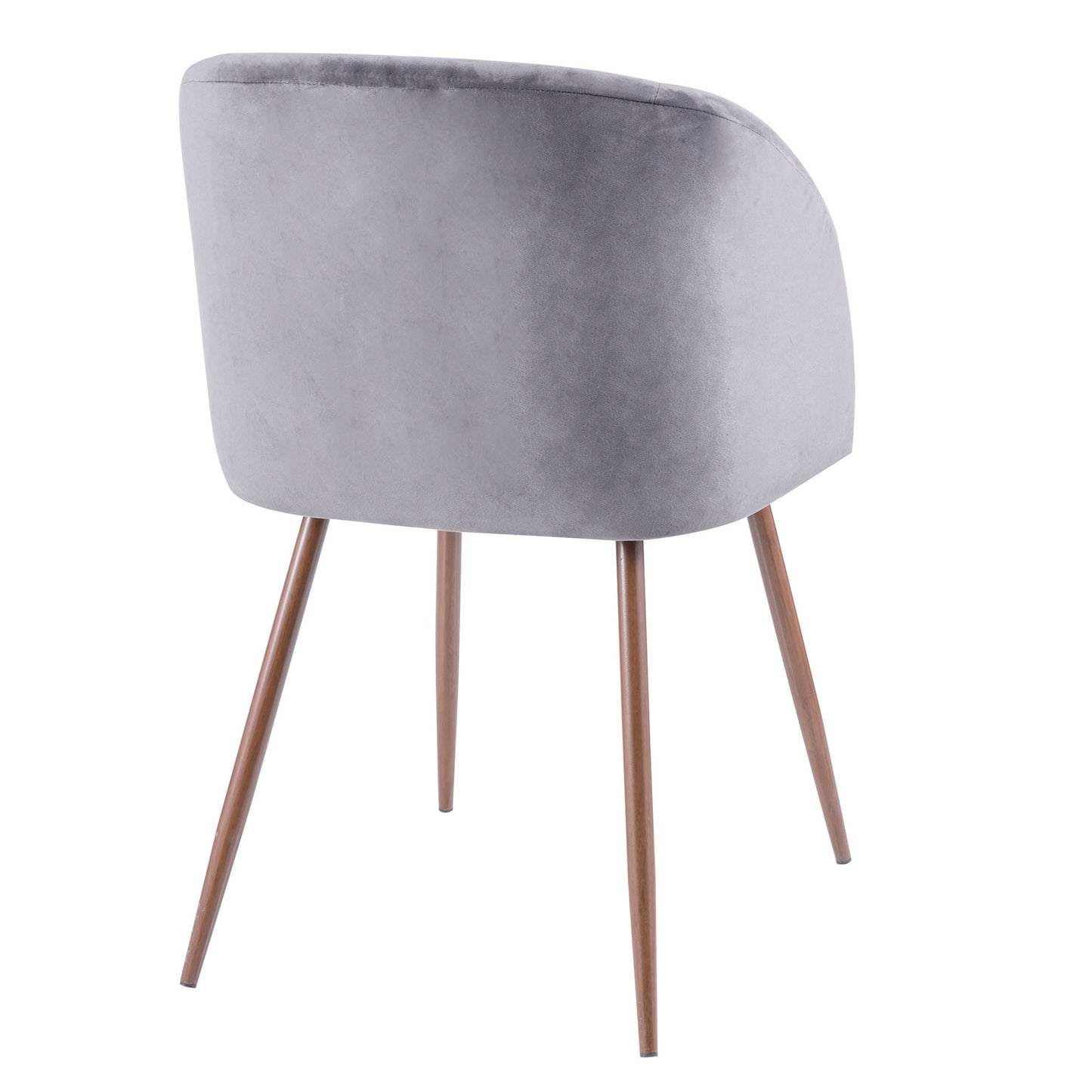 Majestic Office Furniture Contemporary Dining Chair in Walnut and Blue Velvet - Set of 2