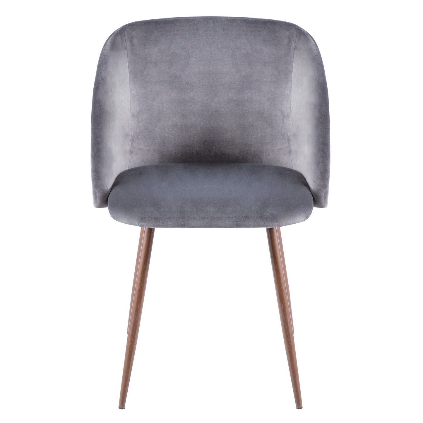 Majestic Office Furniture Contemporary Dining Chair in Walnut and Blue Velvet - Set of 2
