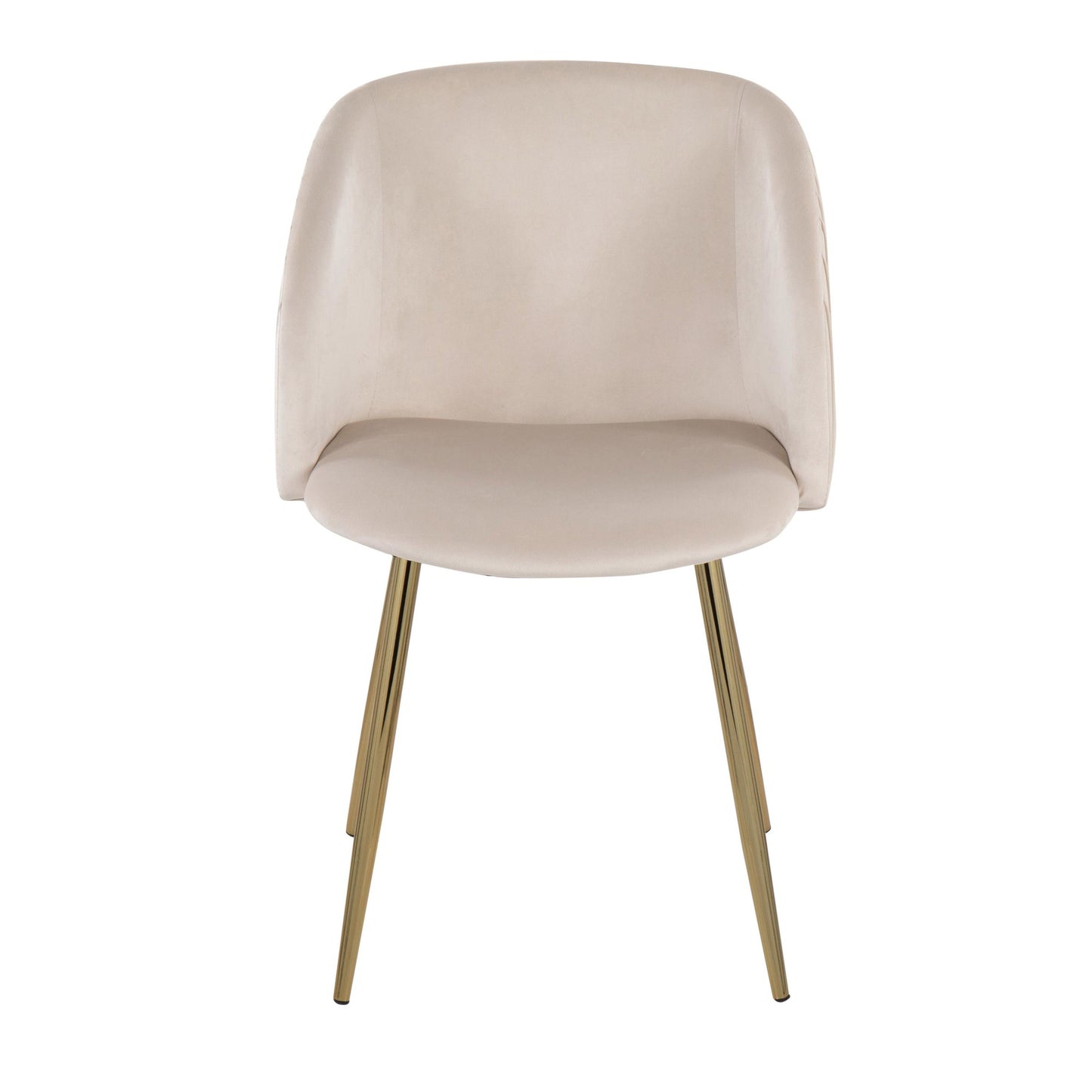 Majestic Office Furniture Pleated Contemporary Chair in Gold Metal and Pleated Black Velvet - Set of 2
