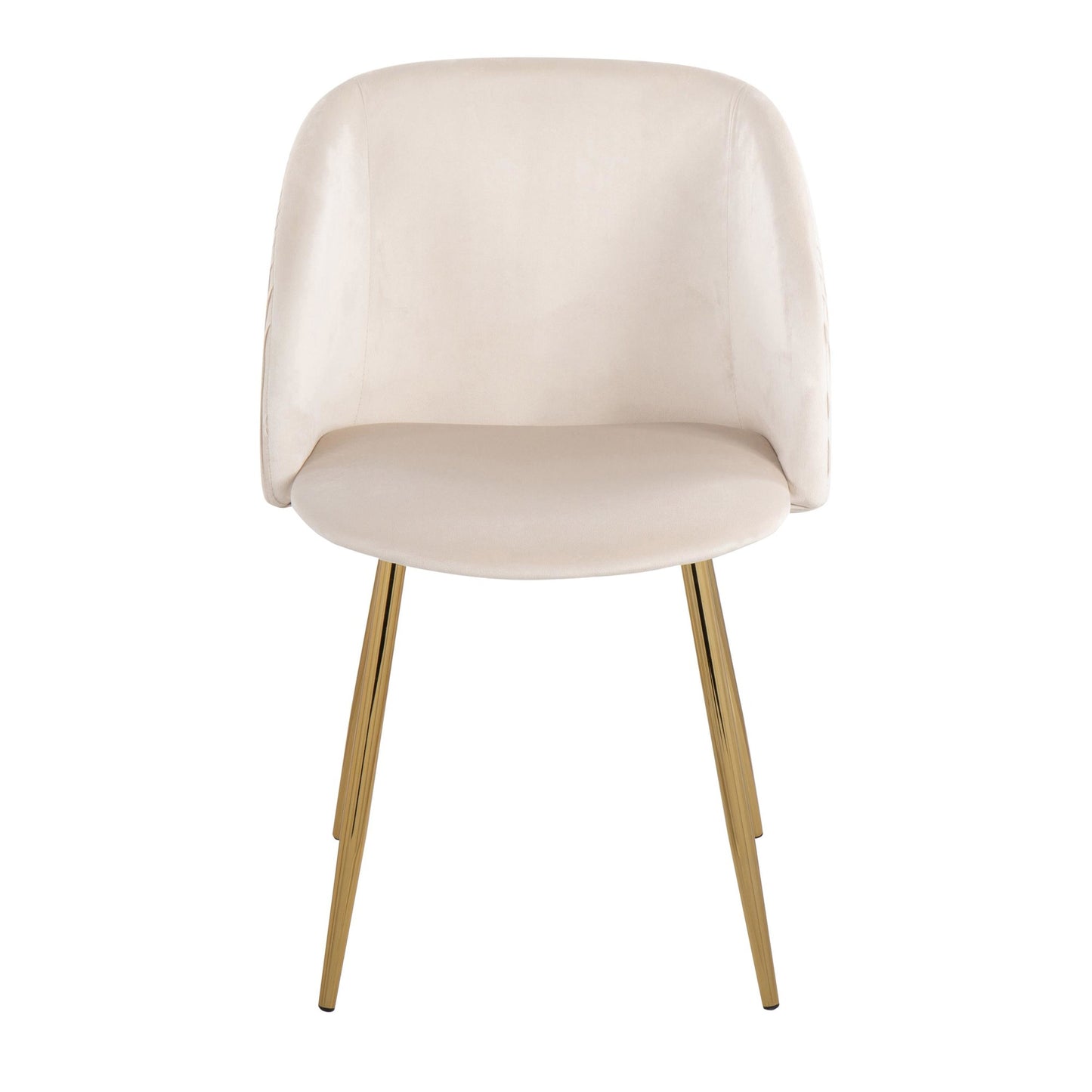 Majestic Office Furniture Pleated Contemporary Chair in Gold Metal and Pleated Black Velvet - Set of 2