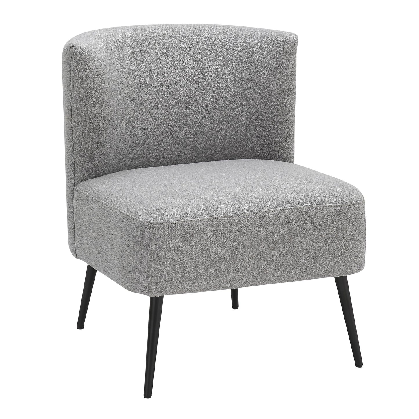 Majestic Office Furniture Contemporary Slipper Chair in Gold Steel and Tan Leopard Fabric