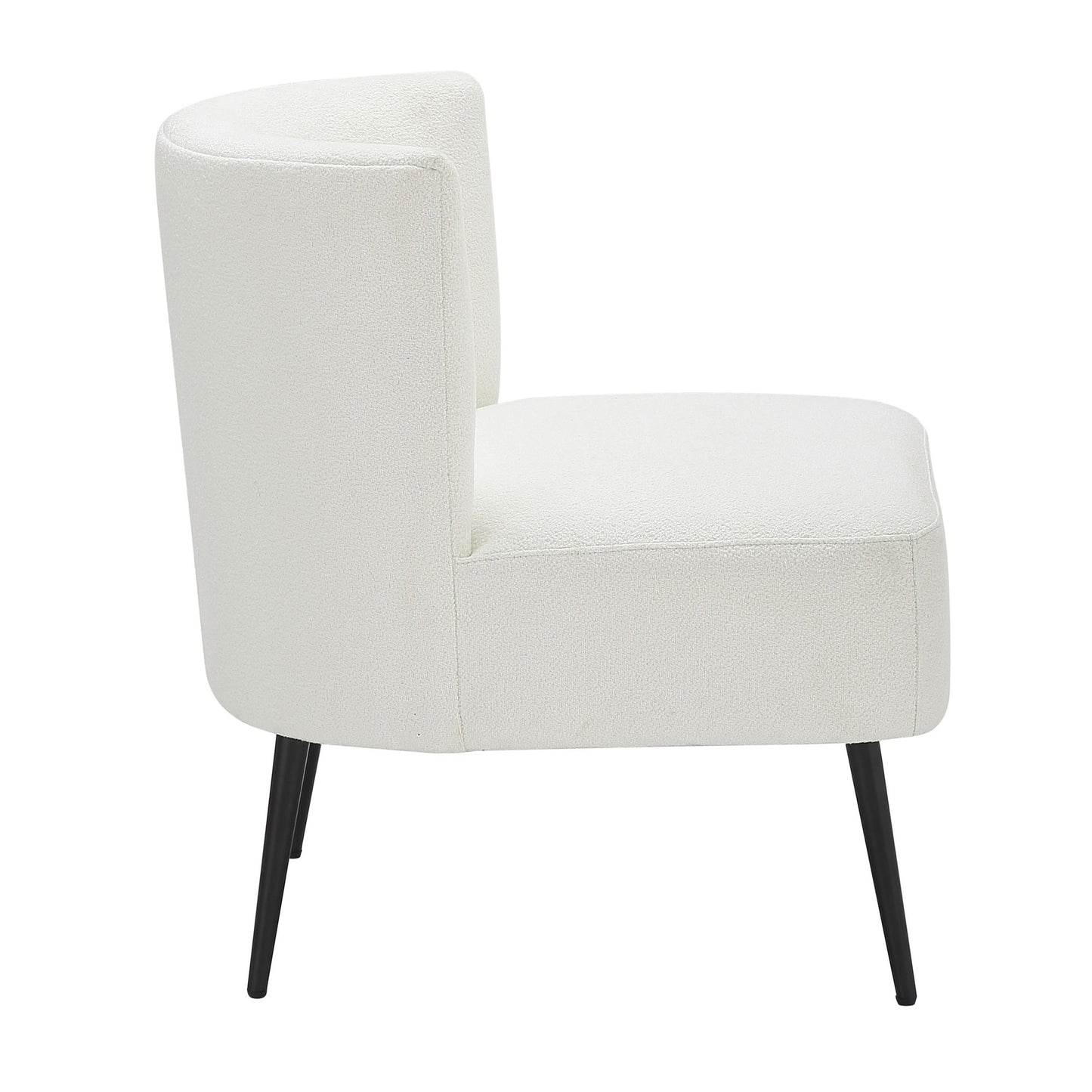 Majestic Office Furniture Contemporary Slipper Chair in Gold Steel and Tan Leopard Fabric