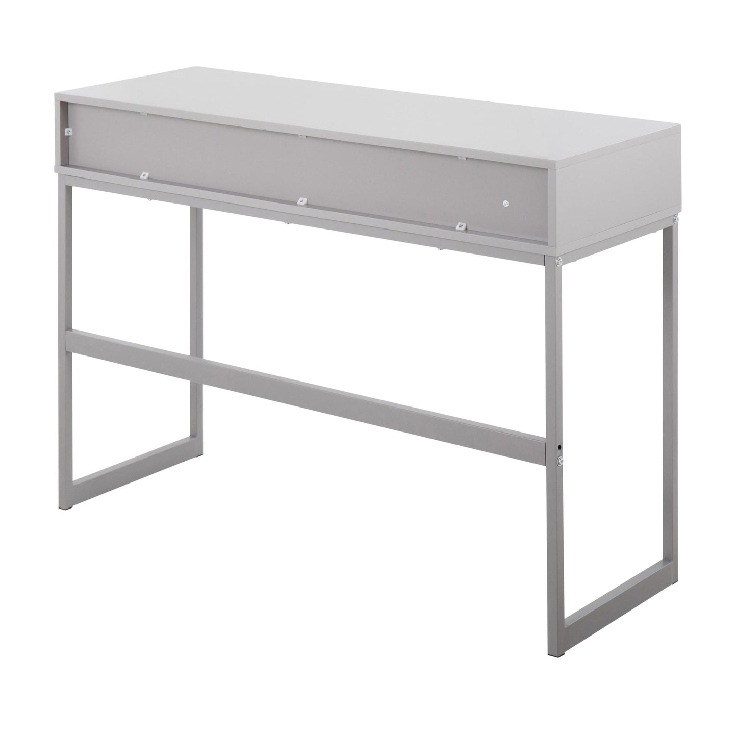 Majestic Office Furniture Contemporary Console Table in Black Metal and Black Wood
