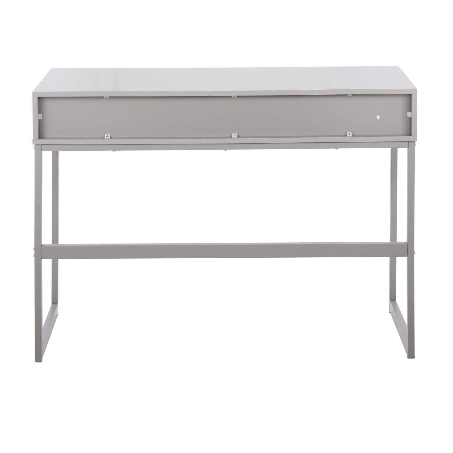 Majestic Office Furniture Contemporary Console Table in Black Metal and Black Wood