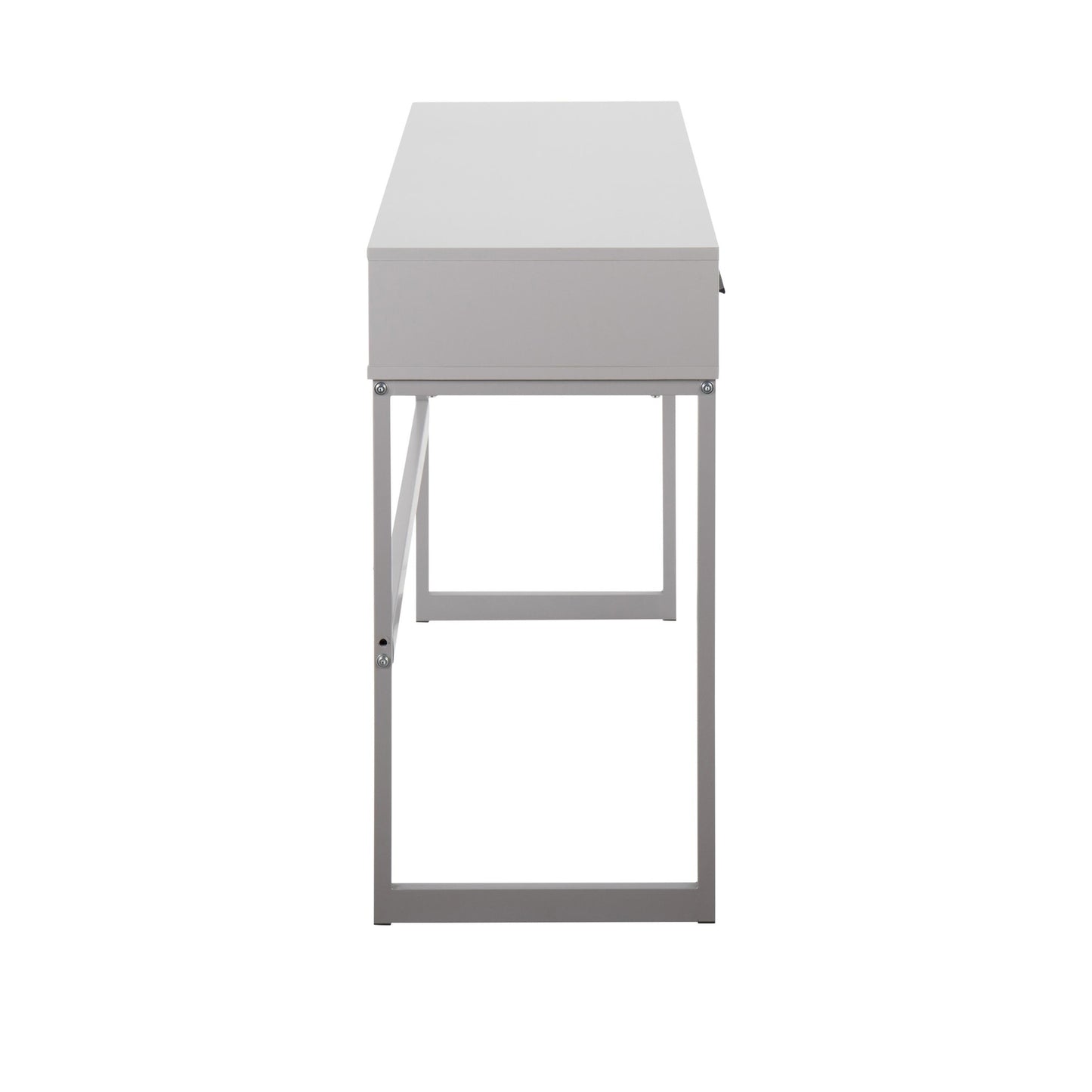 Majestic Office Furniture Contemporary Console Table in Black Metal and Black Wood