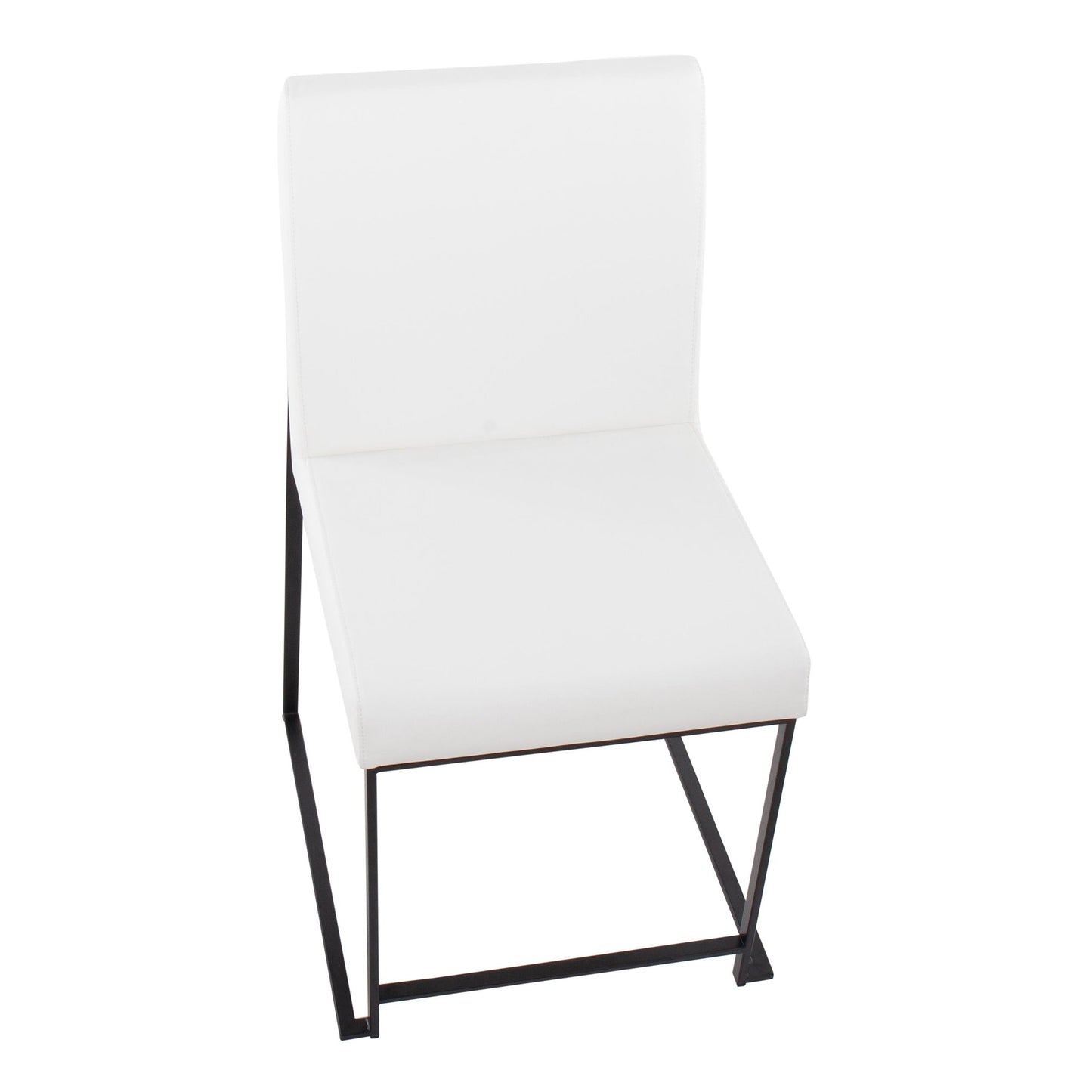 Majestic Office Furniture Back Fuji Contemporary Dining Chair in Gold Steel and Beige Fabric - Set of 2