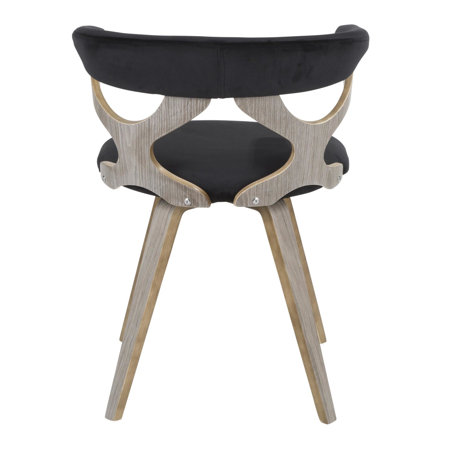 Majestic Office Furniture Contemporary Dining/Accent Chair with Swivel in Black Wood and Black Faux Leather