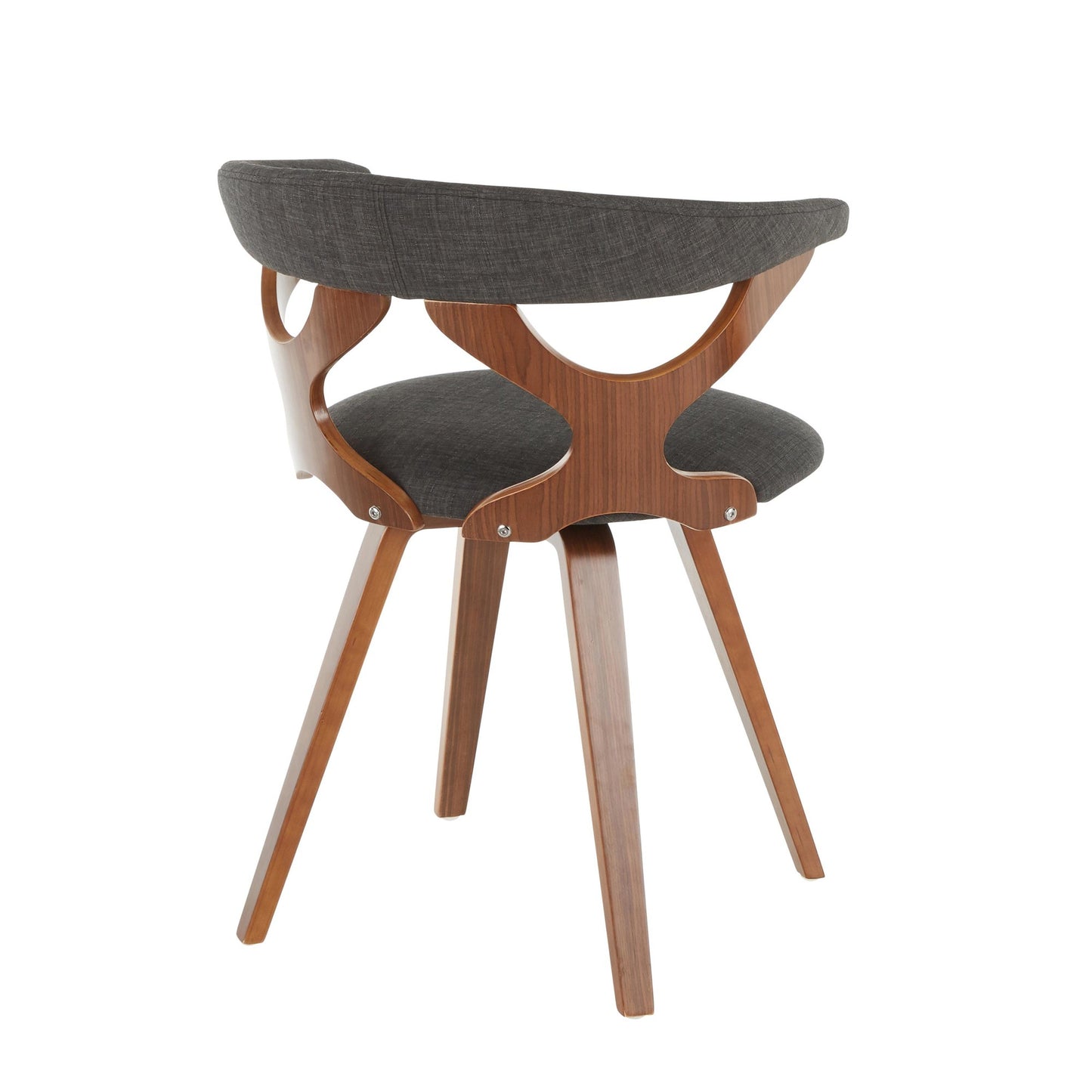 Majestic Office Furniture Contemporary Dining/Accent Chair with Swivel in Black Wood and Black Faux Leather