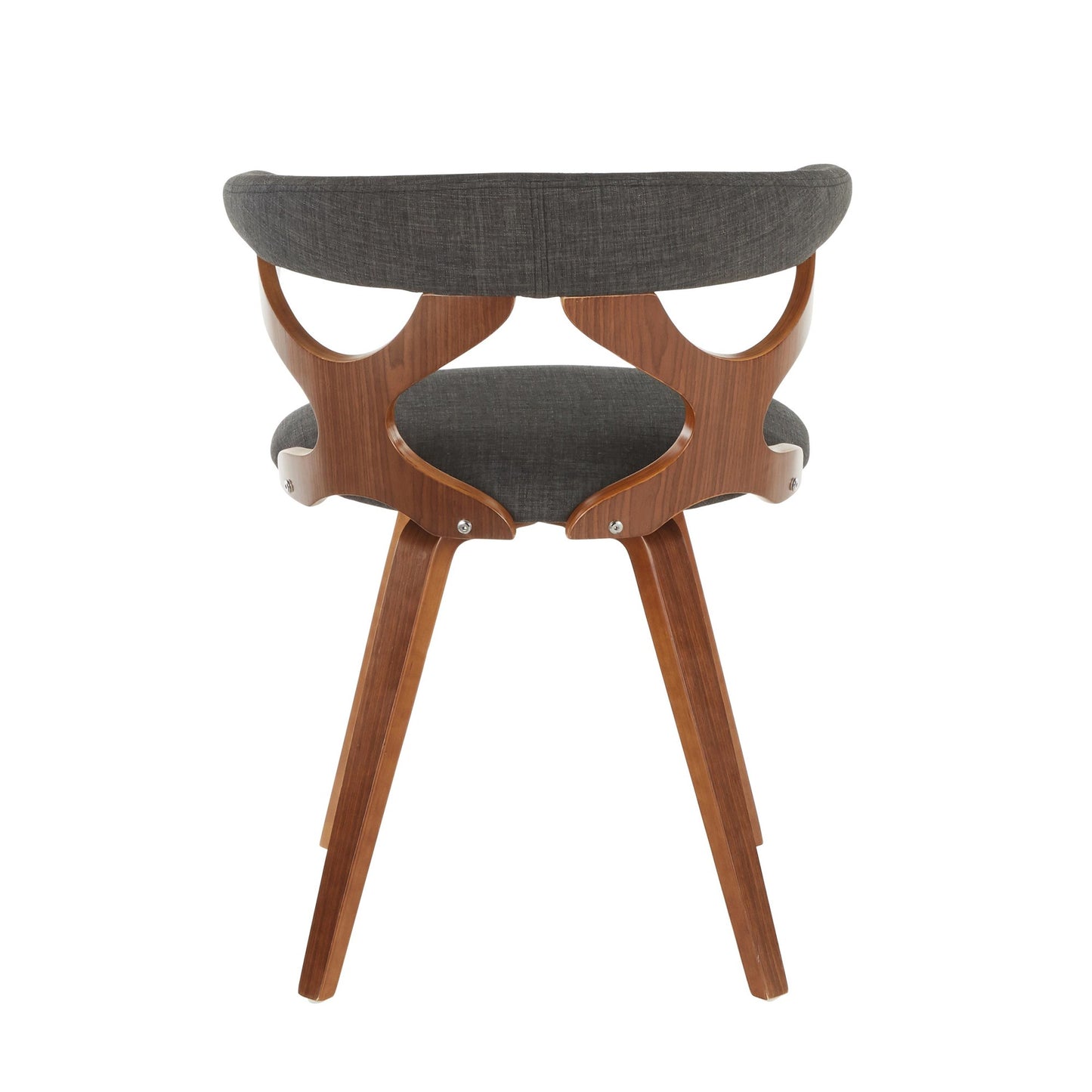 Majestic Office Furniture Contemporary Dining/Accent Chair with Swivel in Black Wood and Black Faux Leather