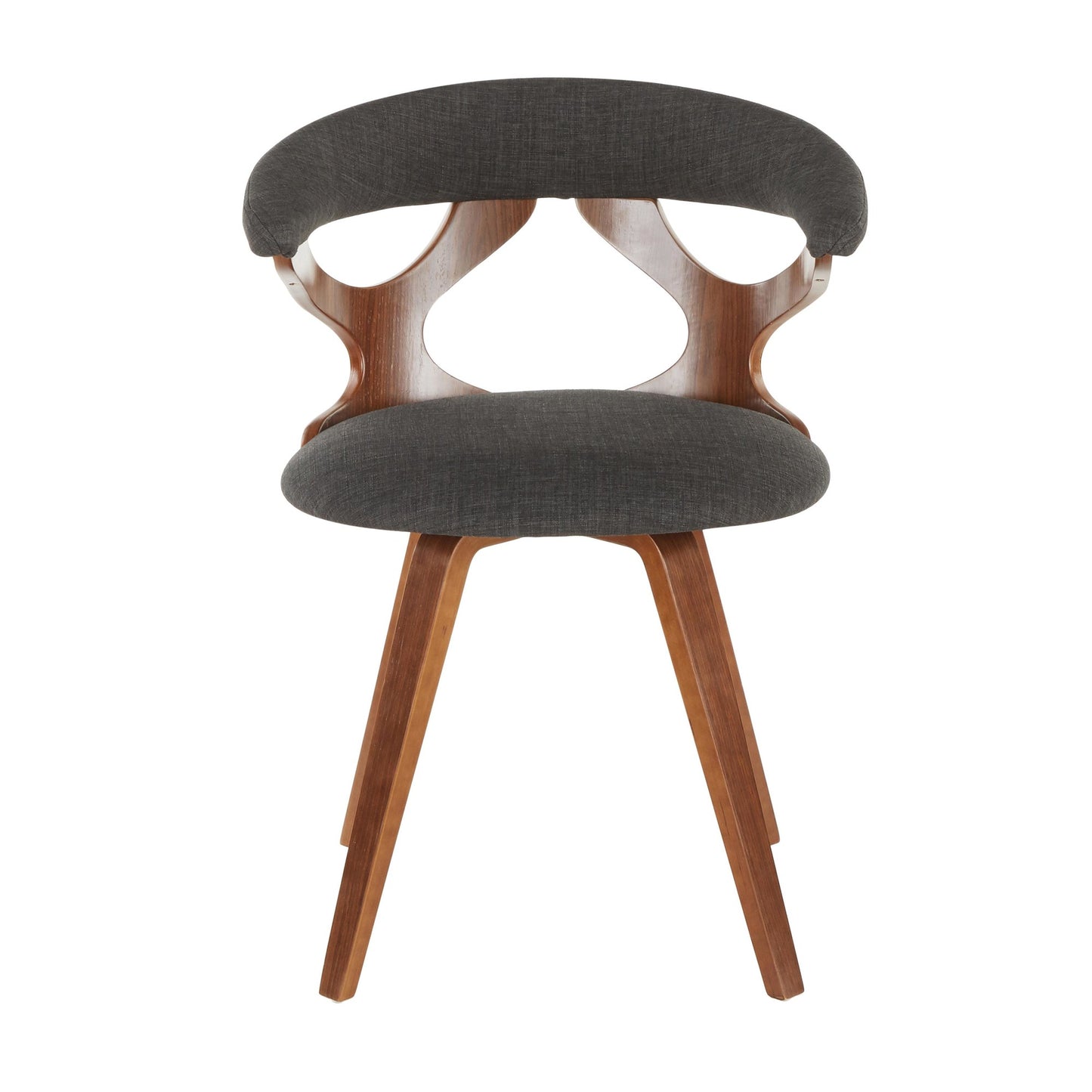 Majestic Office Furniture Contemporary Dining/Accent Chair with Swivel in Black Wood and Black Faux Leather