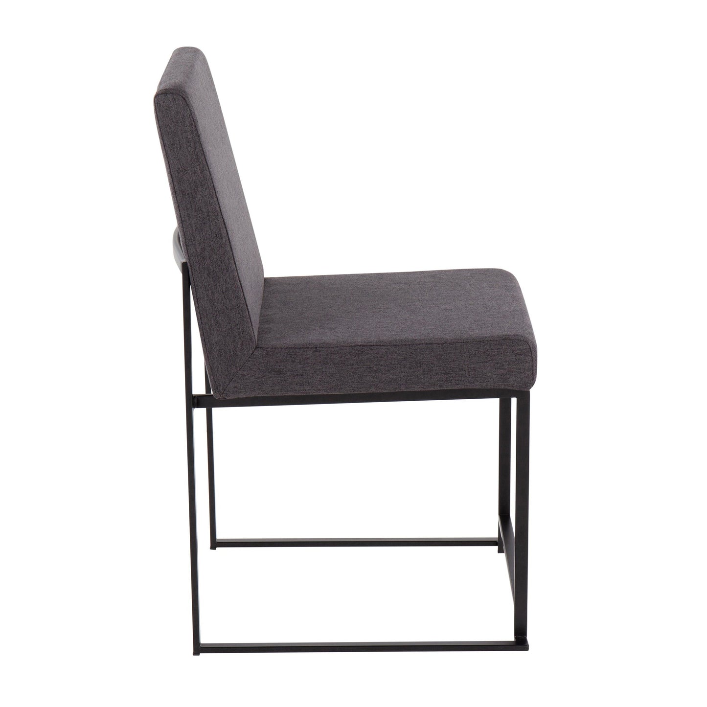 Majestic Office Furniture Back Fuji Contemporary Dining Chair in Gold Steel and Beige Fabric - Set of 2